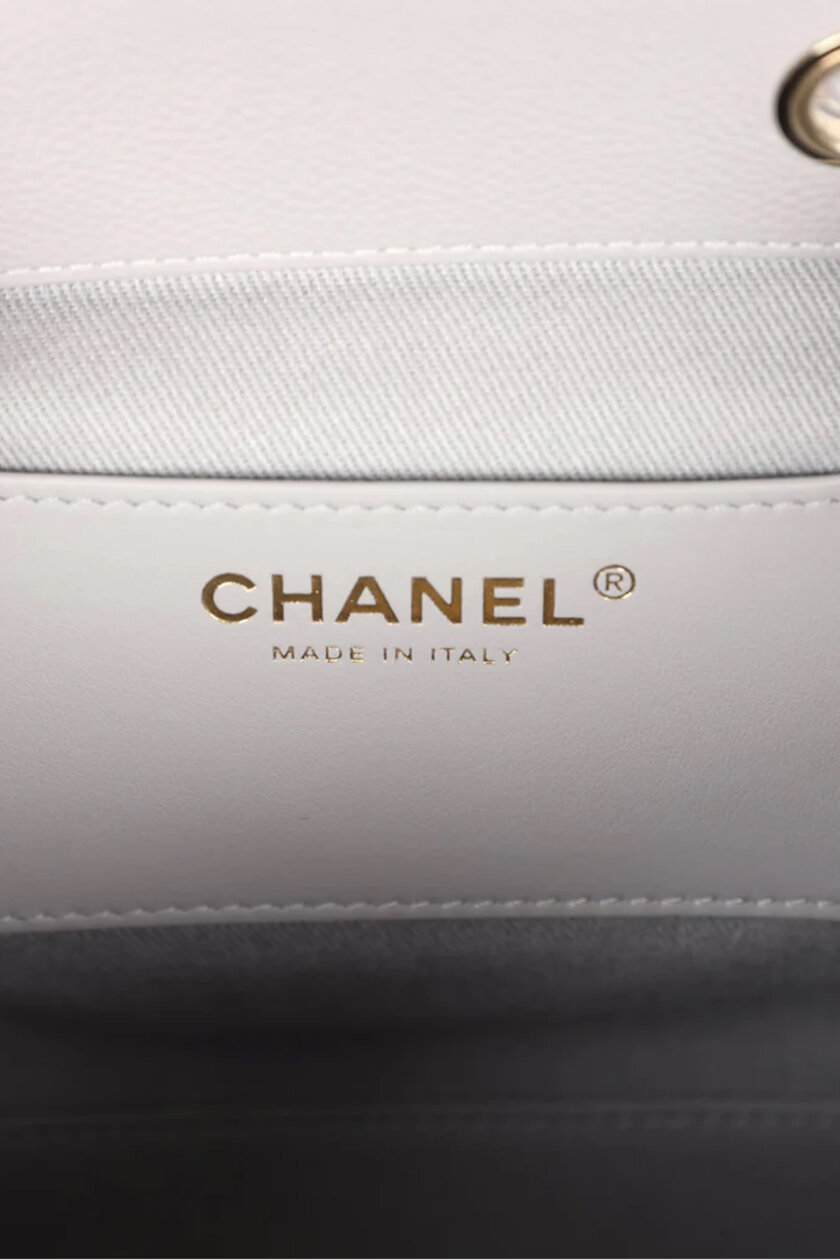 <span style="font-size: 10px; color: rgb(101, 101, 101);letter-spacing: .15em;">HARD TO FIND</span><br><strong> CHANEL </strong><br><div style="margin-top:10px;font-size:16px;">Small Affinity Backpack Light Grey Shiny Caviar Light Gold Hardware</div><br> - Image 11