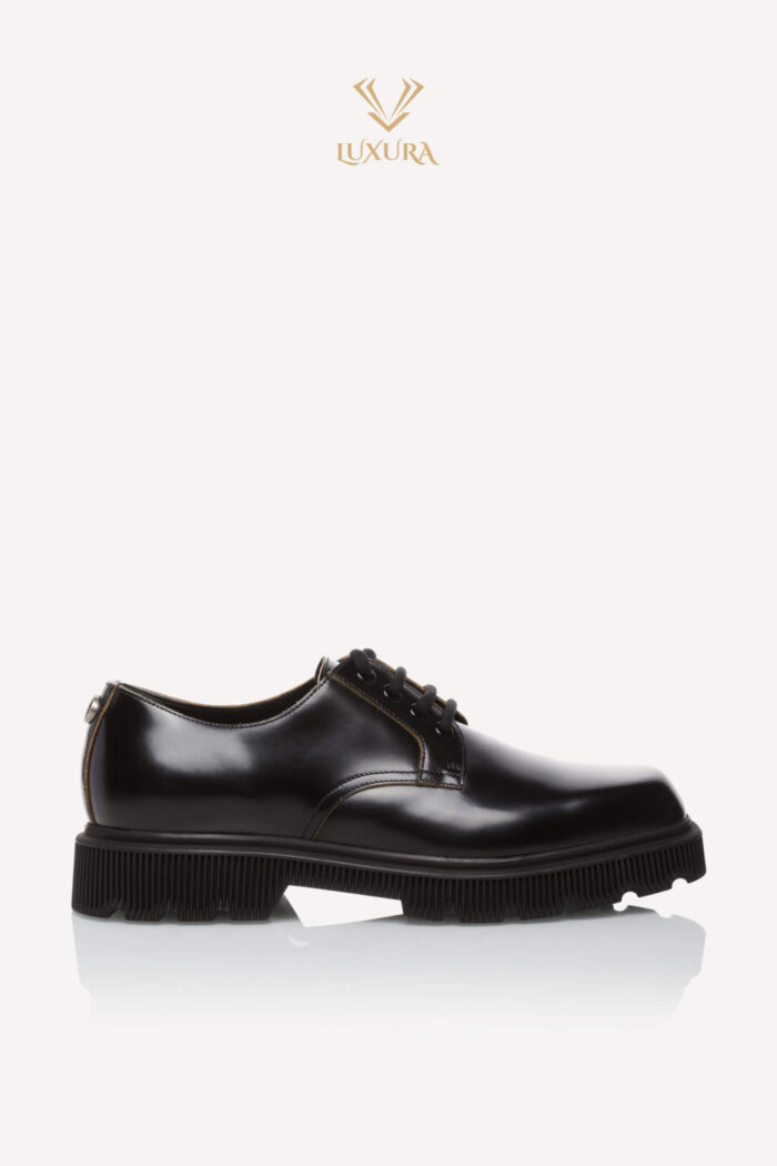 Vinerea Exclusiva | GUCCI Mystras Leather Derby Shoes Black 40 ( 27 cm )