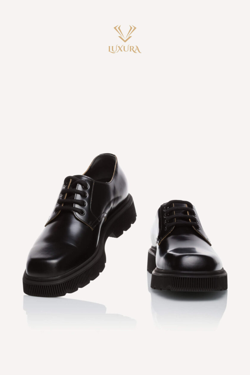 Vinerea Exclusiva | GUCCI Mystras Leather Derby Shoes Black 40 ( 27 cm )