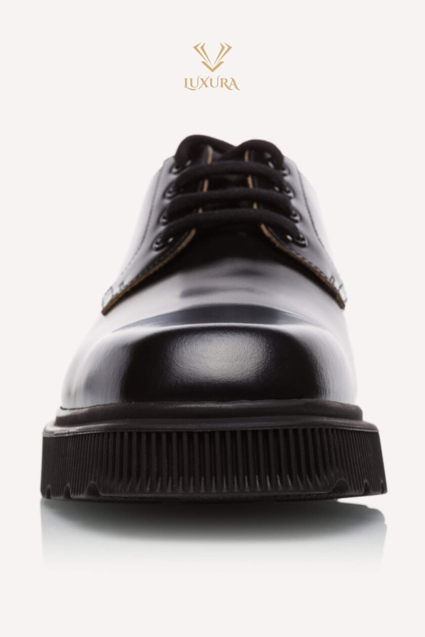 Vinerea Exclusiva | GUCCI Mystras Leather Derby Shoes Black 40 ( 27 cm )