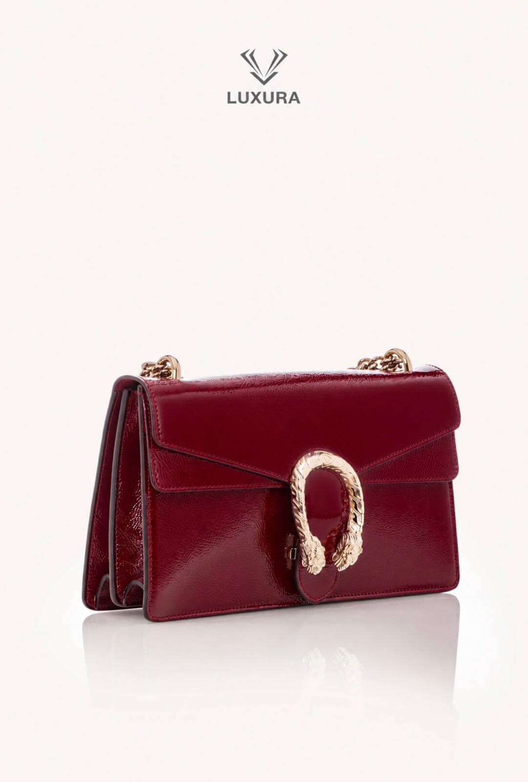 <span style="font-size: 10px;letter-spacing: .15em">BEST DEAL</span><br> <strong>GUCCI</strong><br> <div style="margin-top:10px;font-size:16px">Crinkled Patent Small Dionysus Shoulder Bag Rosso Ancona</div><br> - Image 3