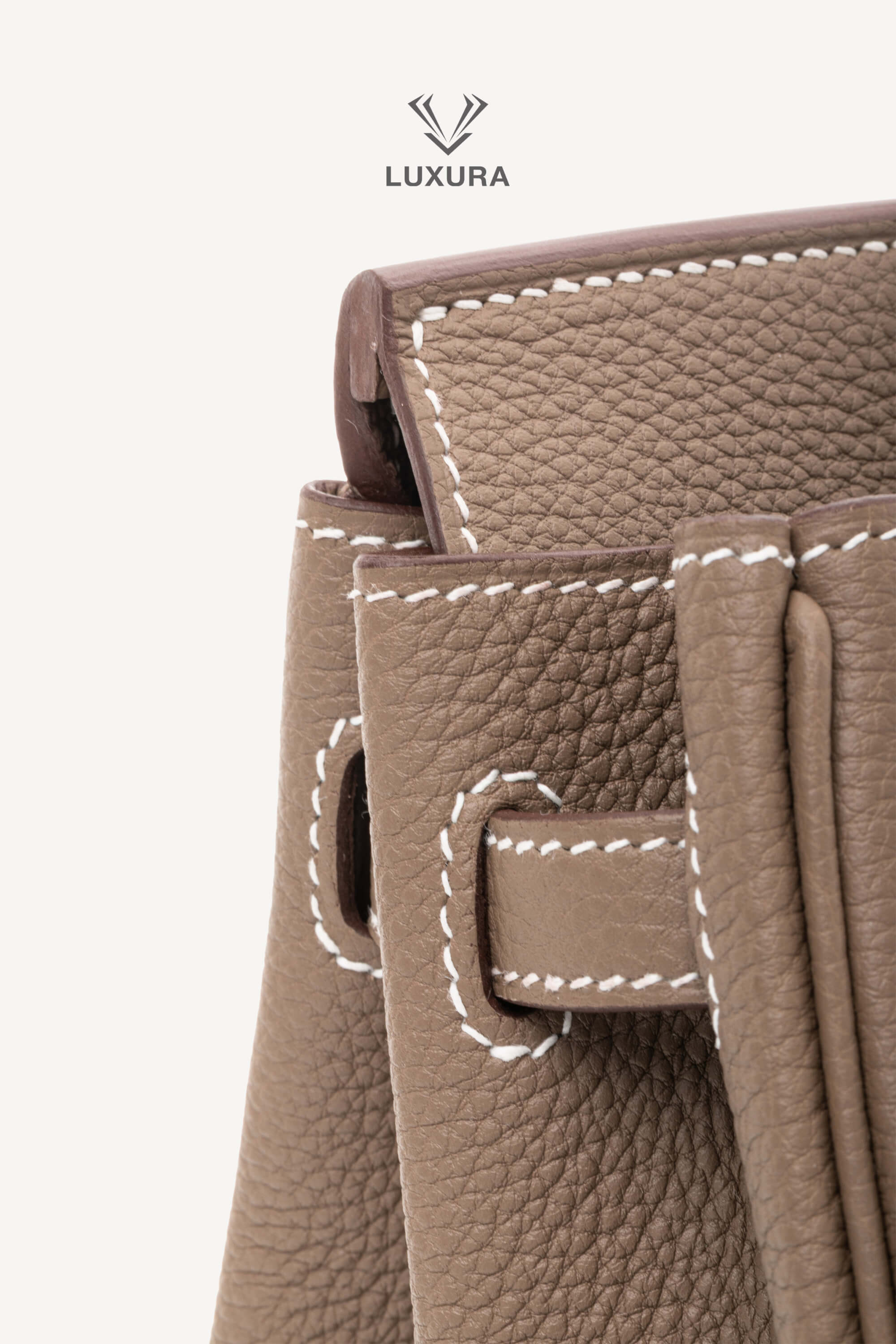 <span style="font-size: 10px;letter-spacing: .15em">HARD TO FIND</span><br> <strong>HERMES</strong><br> <div style="margin-top:10px;font-size:16px">Birkin 25 Etoupe Togo Palladium Hardware</div><br> - Image 21