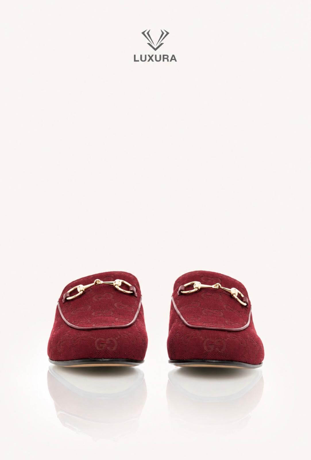 <span style="font-size: 10px;letter-spacing: .15em">BEST DEAL</span><br> <strong>GUCCI</strong><br> <div style="margin-top:10px;font-size:16px">GG Monogram Canvas Princetown Slippers Rosso Ancora 37</div><br> - Image 4