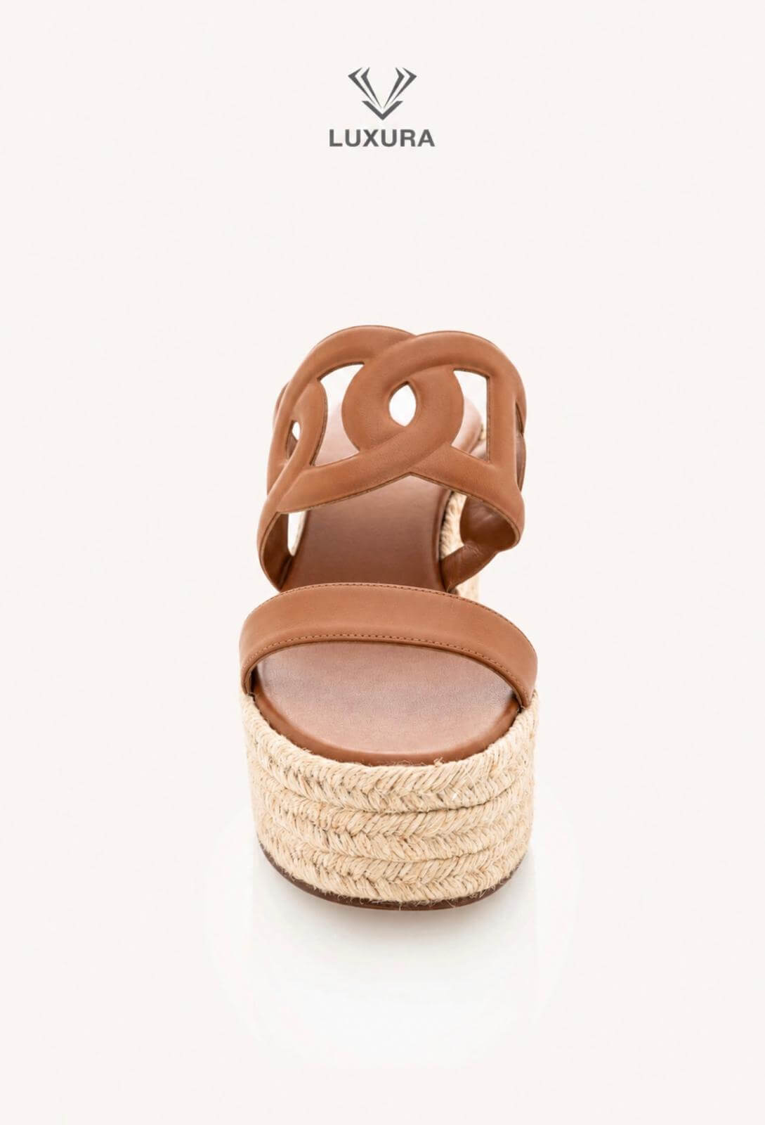 <span style="font-size: 10px;letter-spacing: .15em">HARD TO FIND</span><br> <strong>HERMES</strong><br> <div style="margin-top:10px;font-size:16px">Nappa Ithea Espadrille Wedge Sandals Naturel 38</div><br> - Image 7