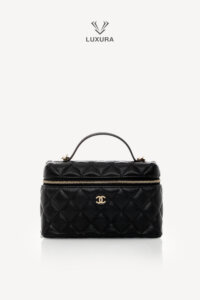 Genti | CHANEL Caviar Quilted Top Handle Slim Vanity With Chain