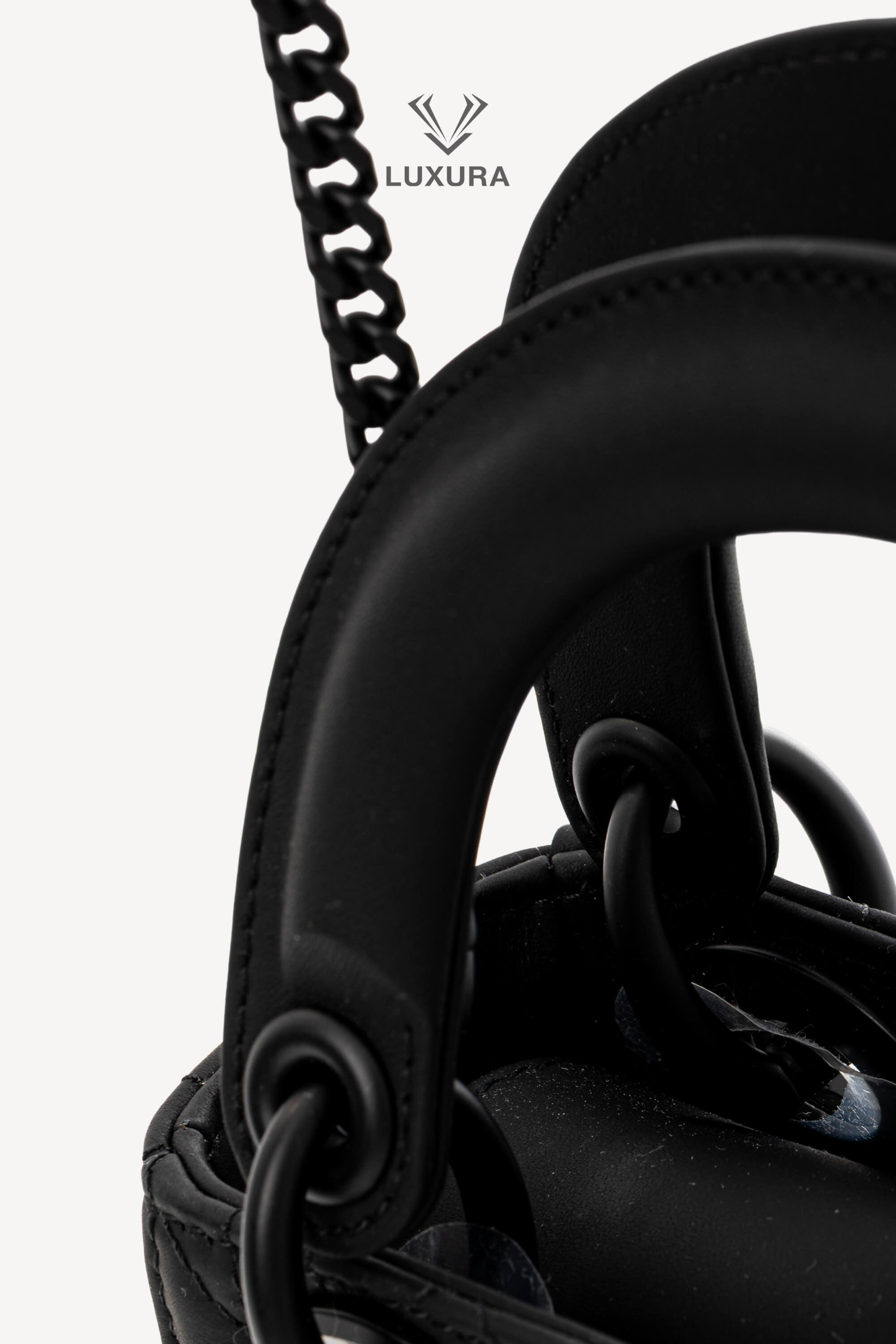 Genti de designeri pre-owned | DIOR Mini Lady Dior Bag Black Ultramatte Cannage Calfskin