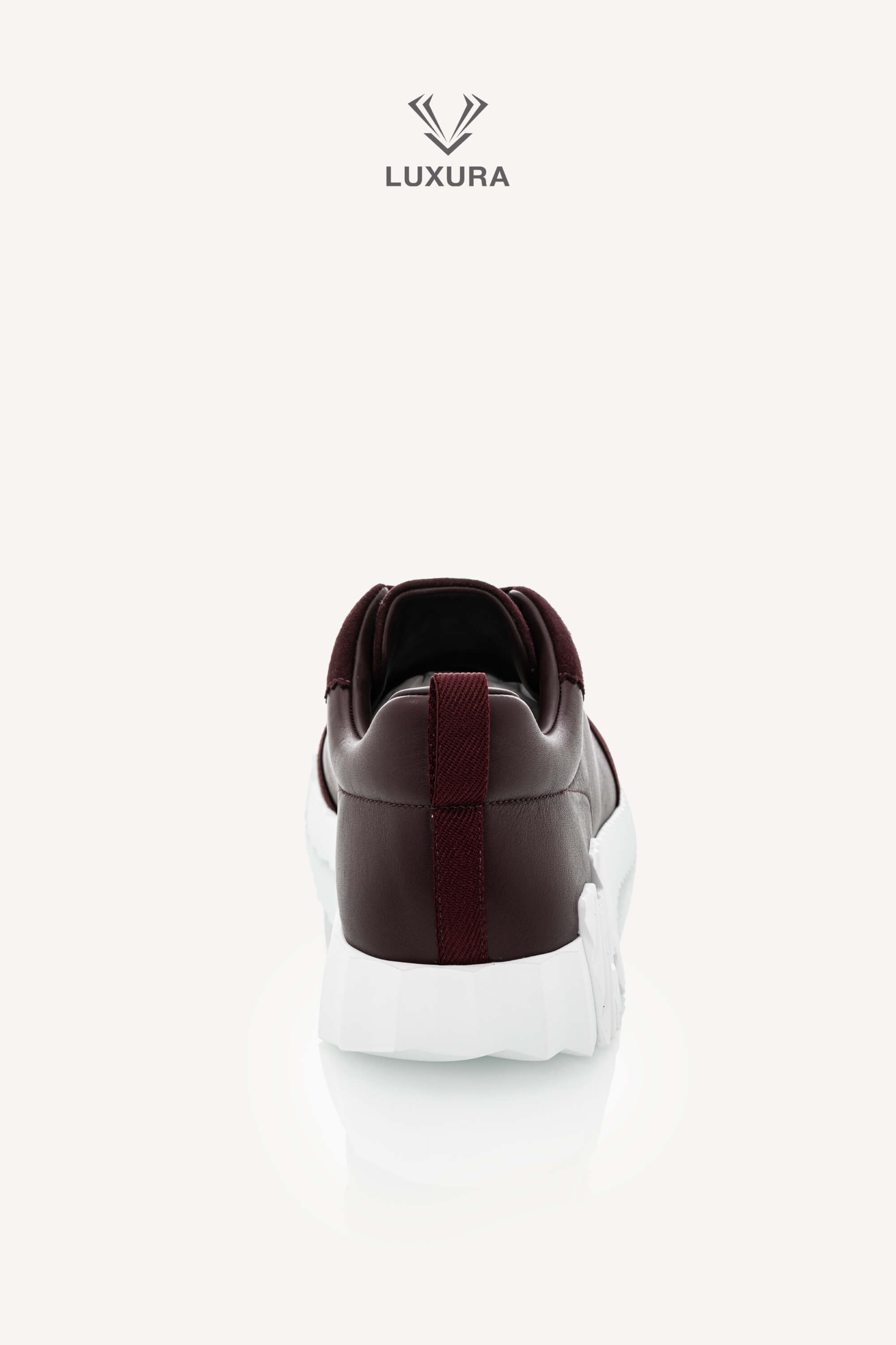 Set complet | HERMES Bouncing Sneaker in Calfskin and Suede Goatskin Bordeaux 42