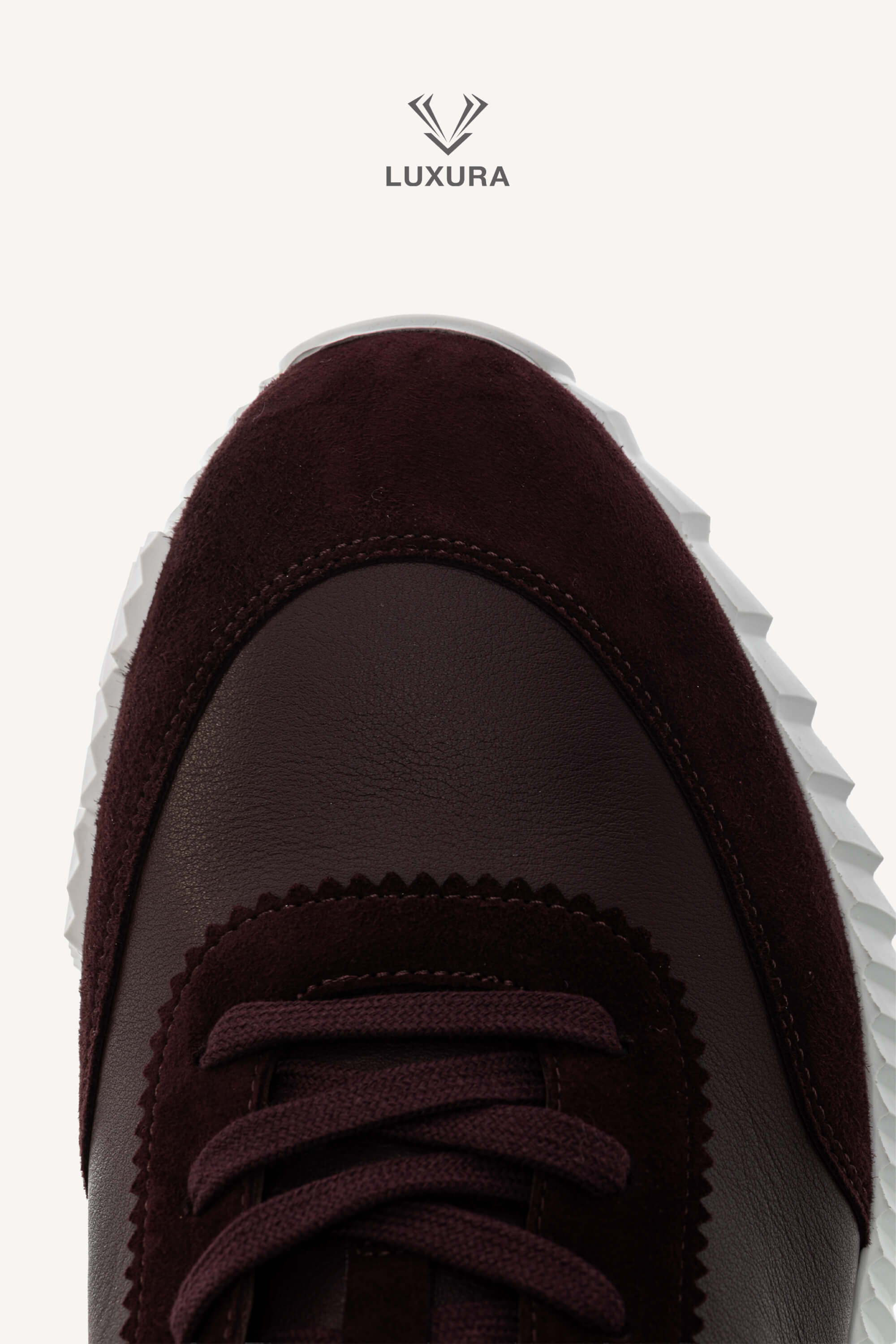 Set complet | HERMES Bouncing Sneaker in Calfskin and Suede Goatskin Bordeaux 42