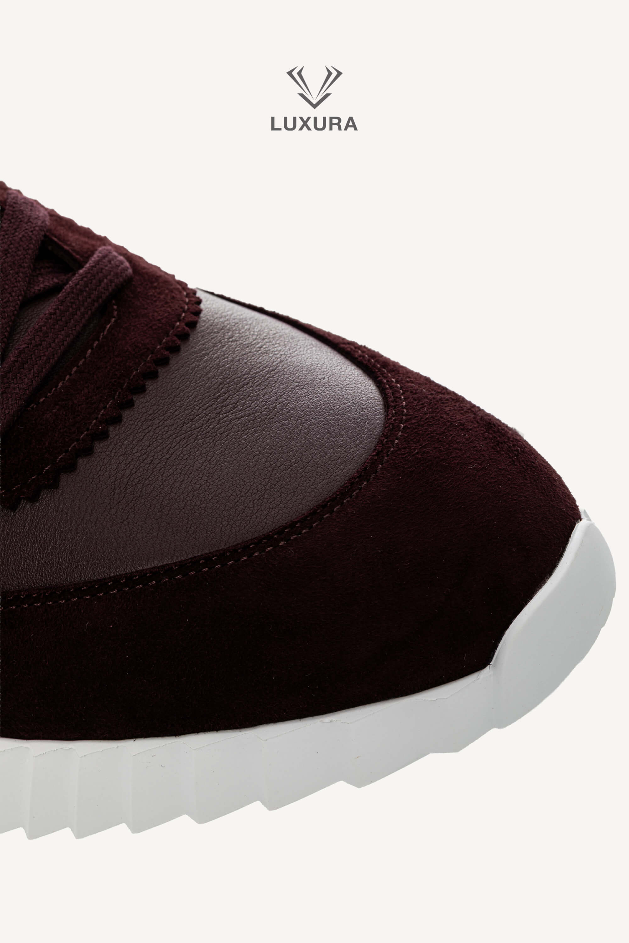 Set complet | HERMES Bouncing Sneaker in Calfskin and Suede Goatskin Bordeaux 42