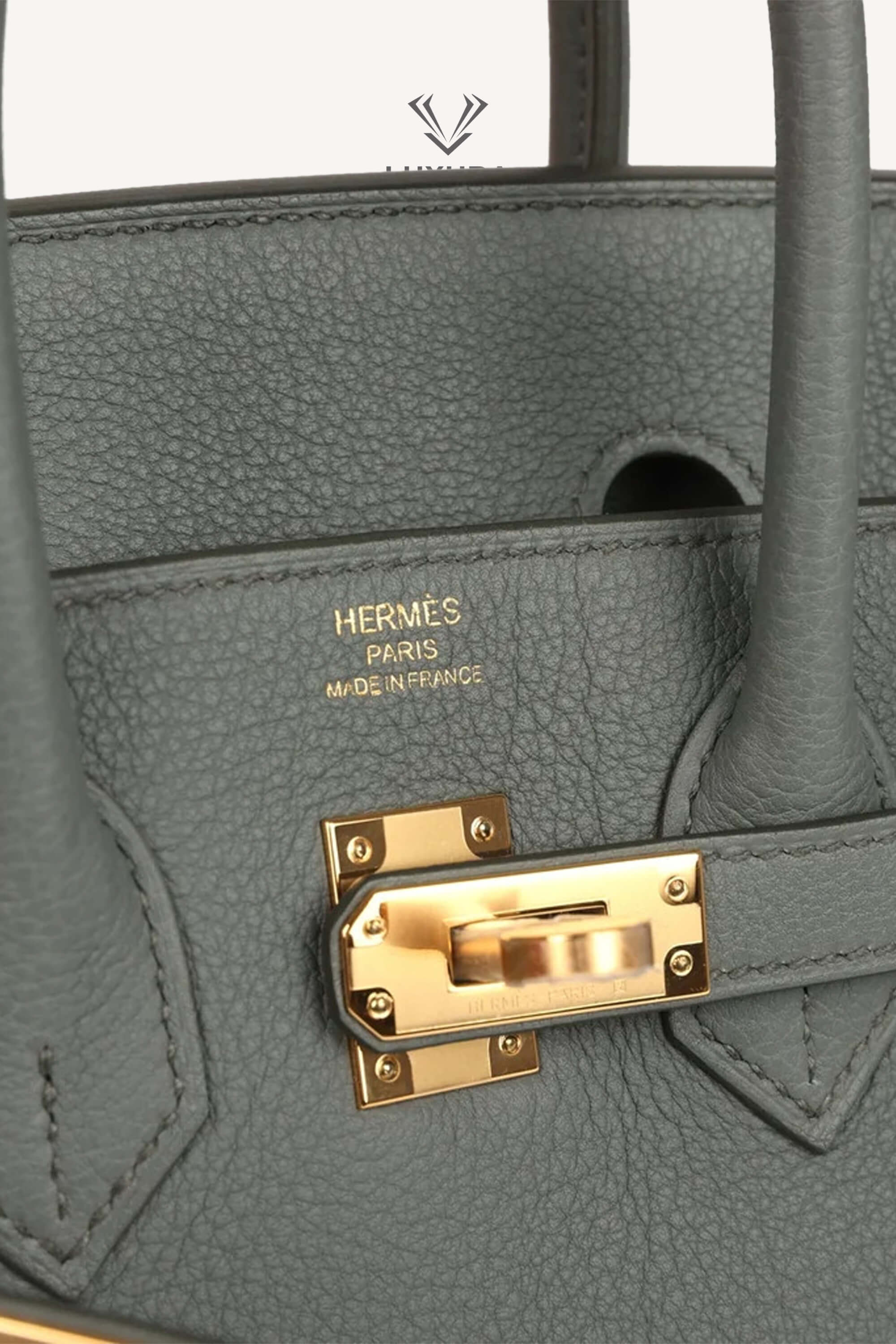 <span style="font-size: 10px;letter-spacing: .15em">HARD TO FIND</span><br> <strong>HERMES</strong><br> <div style="margin-top:10px;font-size:16px">Birkin 25 Vert Amande Togo Gold Hardware</div><br> - Image 3