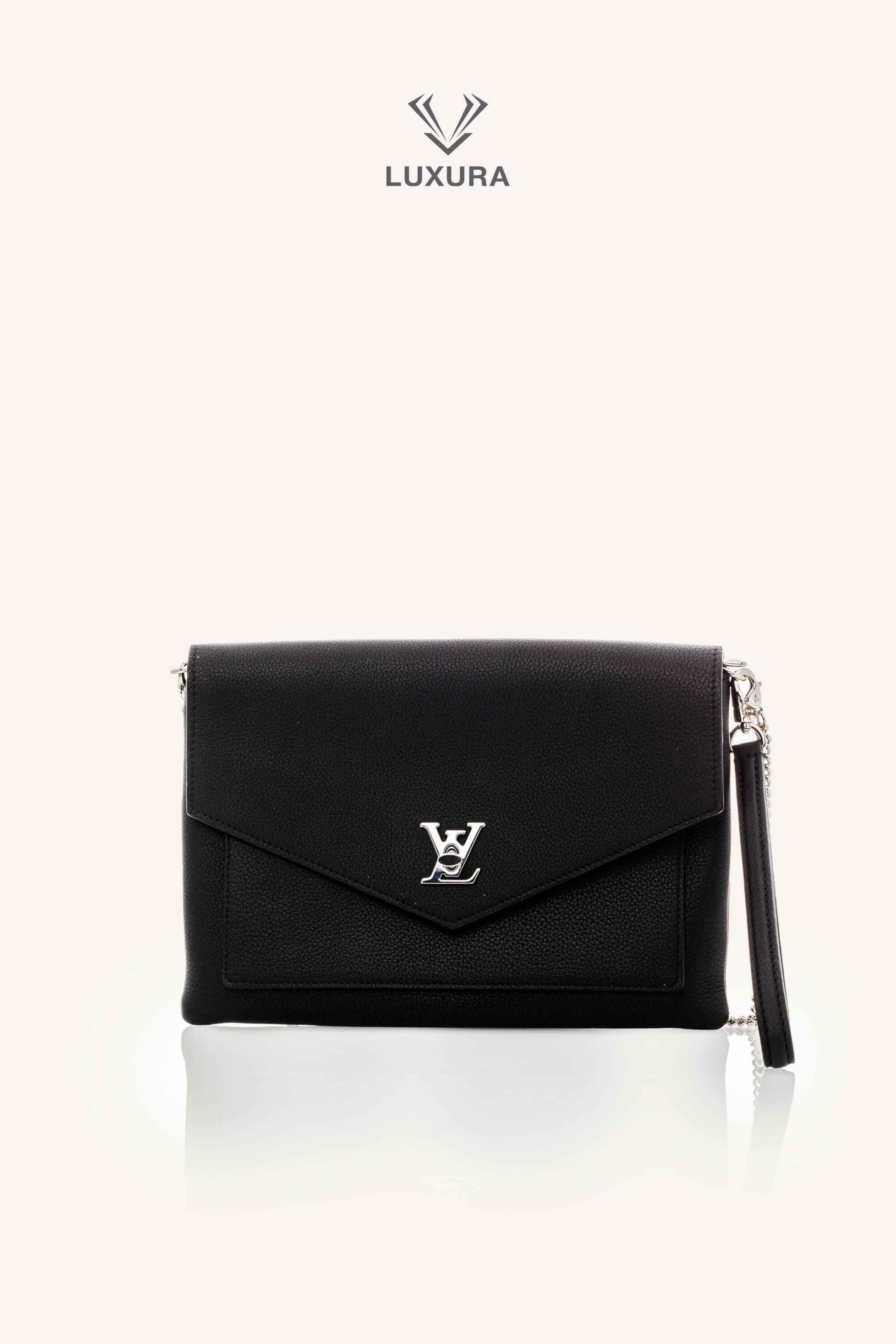 <span style="font-size: 10px;letter-spacing: .15em"></span><br>            <strong>LOUIS VUITTON</strong><br>            <div style="margin-top:10px;font-size:16px">Soft Calfskin My Lockme Chain Pochete Black M63926</div><br>