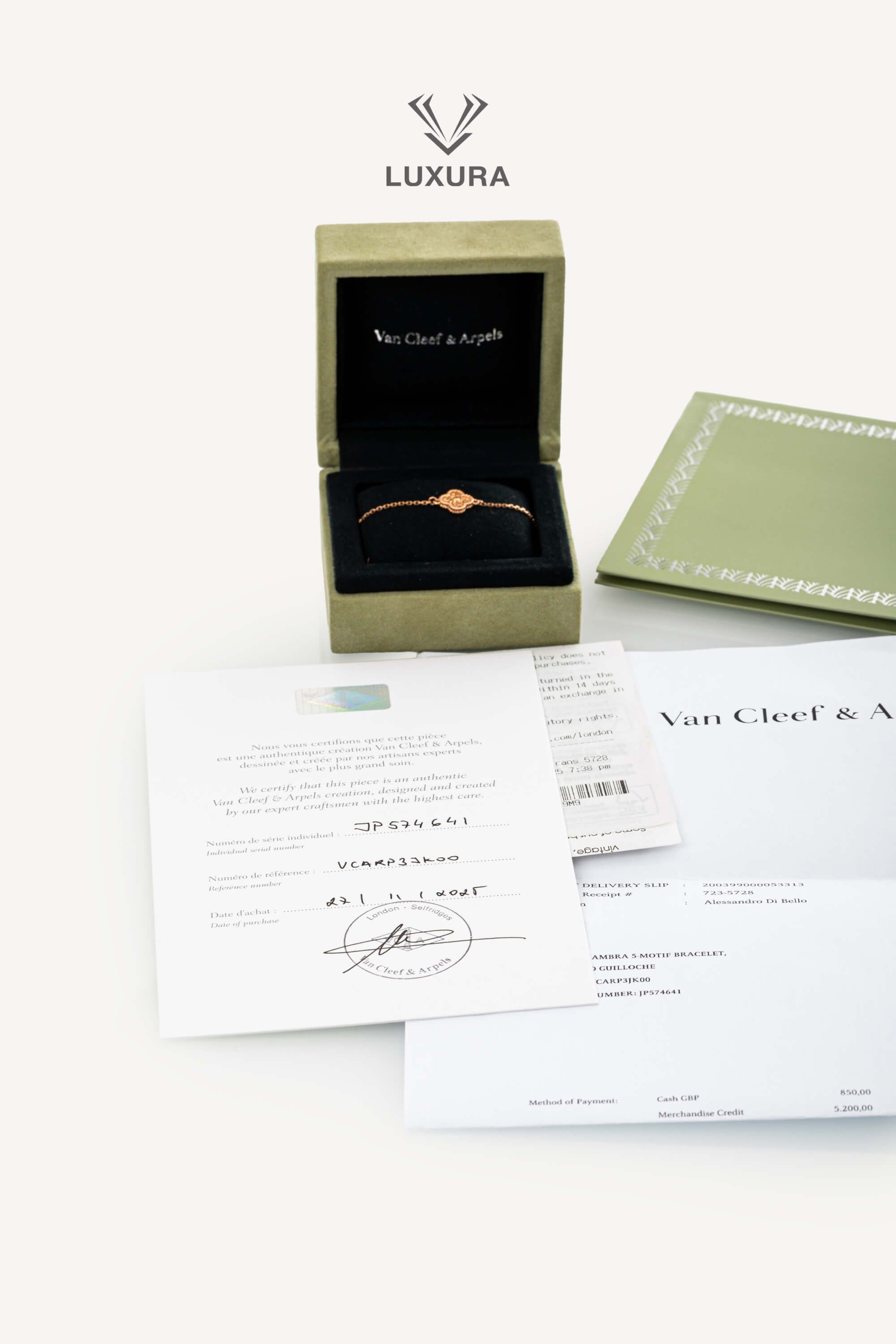 <span style="font-size: 10px;letter-spacing: .15em">HARD TO FIND</span><br> <strong>VAN CLEEF & ARPELS</strong><br> <div style="margin-top:10px;font-size:16px">Sweet Alhambra Bracelet 18K Rose Gold</div><br> - Image 4