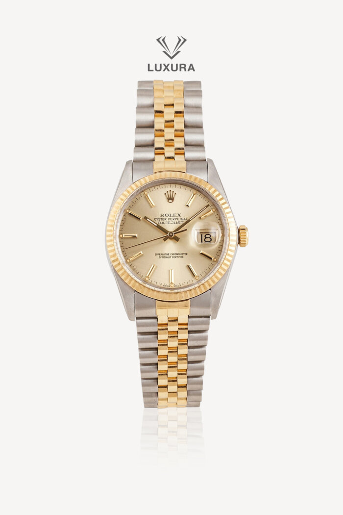 <span style="font-size: 10px; color: rgb(101, 101, 101);letter-spacing: .15em;">BEST DEAL</span><br><strong> ROLEX </strong><br><div style="margin-top:10px; font-size:16px;">Datejust 36 Watch Oystersteel and Everose Gold 16013 </div><br>