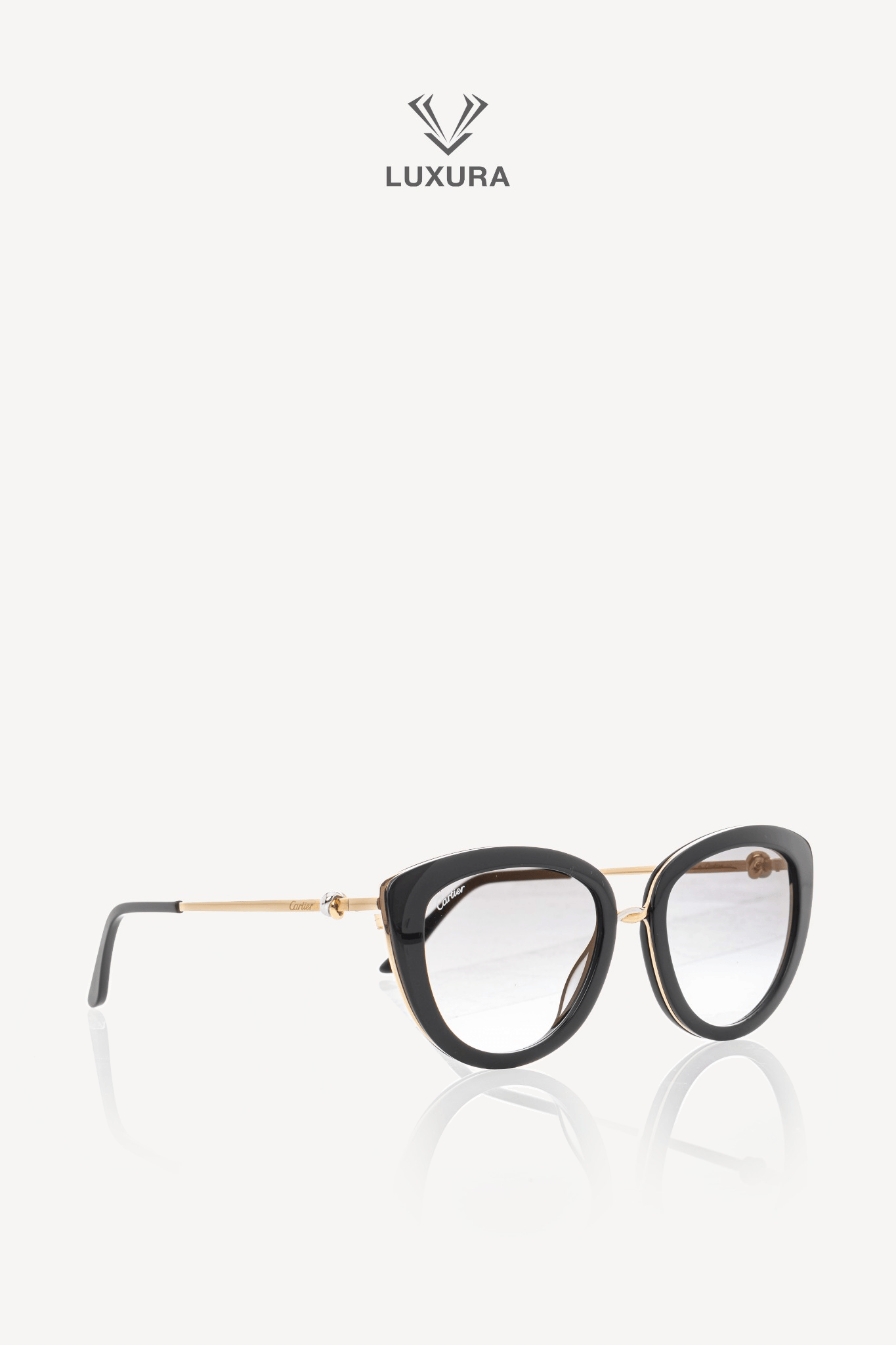 <span style="font-size: 10px;letter-spacing: .15em">BEST DEAL</span><br> <strong>CARTIER</strong><br> <div style="margin-top:10px;font-size:16px">CT0247S Trinity Cat-Eye Sunglasses Acetate-Gold Tone Metal</div><br> - Image 3