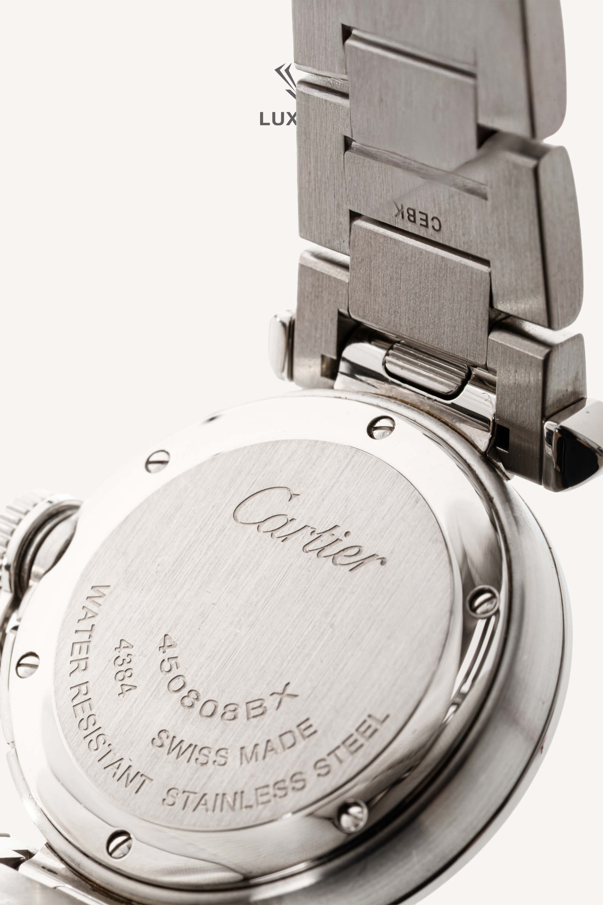 <span style="font-size: 10px; color: rgb(101, 101, 101);letter-spacing: .15em;"> IN TENDINTE</span><br><strong>CARTIER</strong><br><div style="margin-top:10px; font-size:16px;"> Pasha de Cartie-Extra Alligator Straps Stainless Steel Watch </div><br> - Image 6