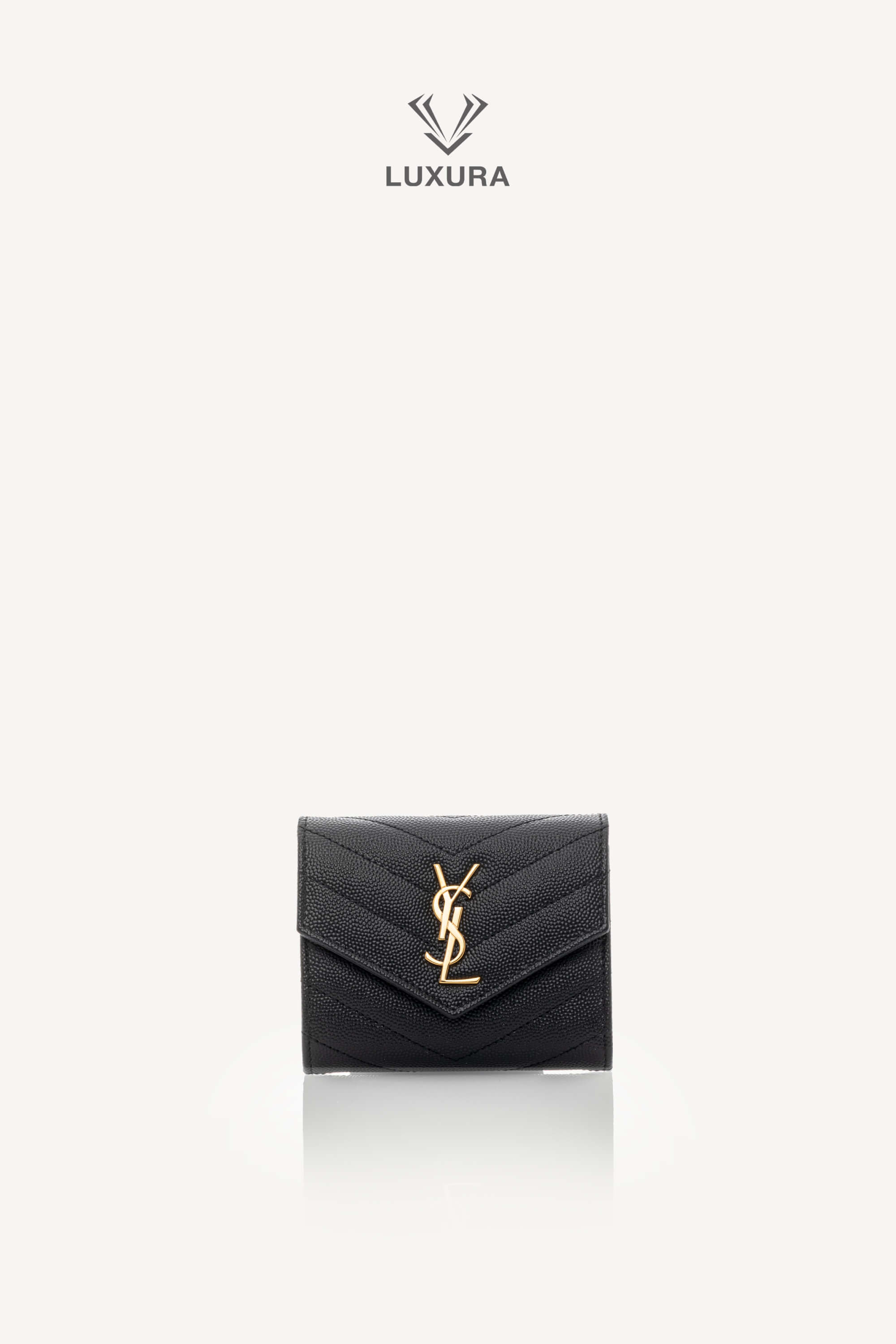 <span style="font-size: 10px;letter-spacing: .15em">BEST DEAL</span><br>            <strong>SAINT LAURENT</strong><br>            <div style="margin-top:10px;font-size:16px">Cassandre Matelasse Multi-Folder Wallet in Grain de Poudre Black Leather</div><br>