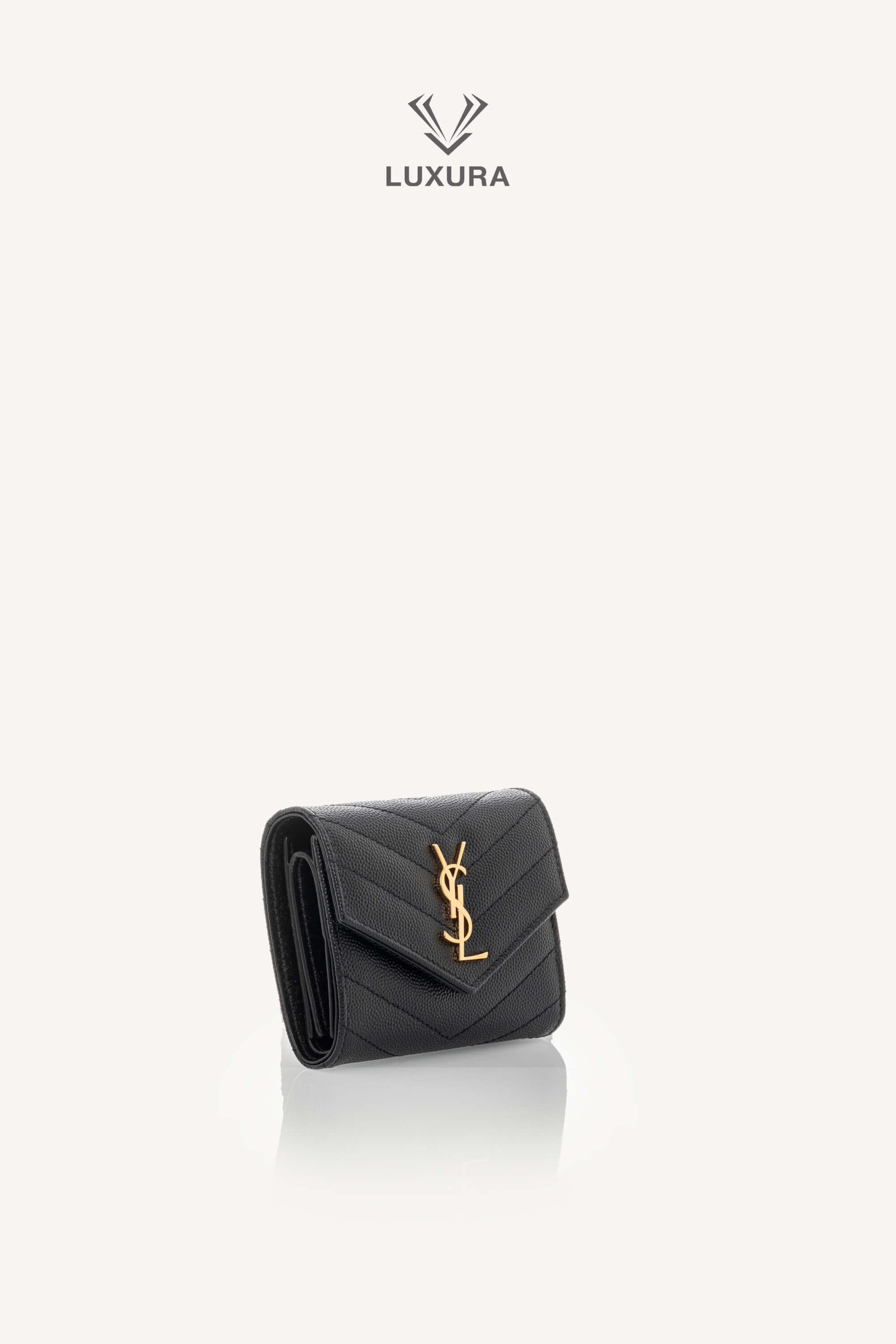 <span style="font-size: 10px;letter-spacing: .15em">BEST DEAL</span><br>            <strong>SAINT LAURENT</strong><br>            <div style="margin-top:10px;font-size:16px">Cassandre Matelasse Multi-Folder Wallet in Grain de Poudre Black Leather</div><br> - Image 3