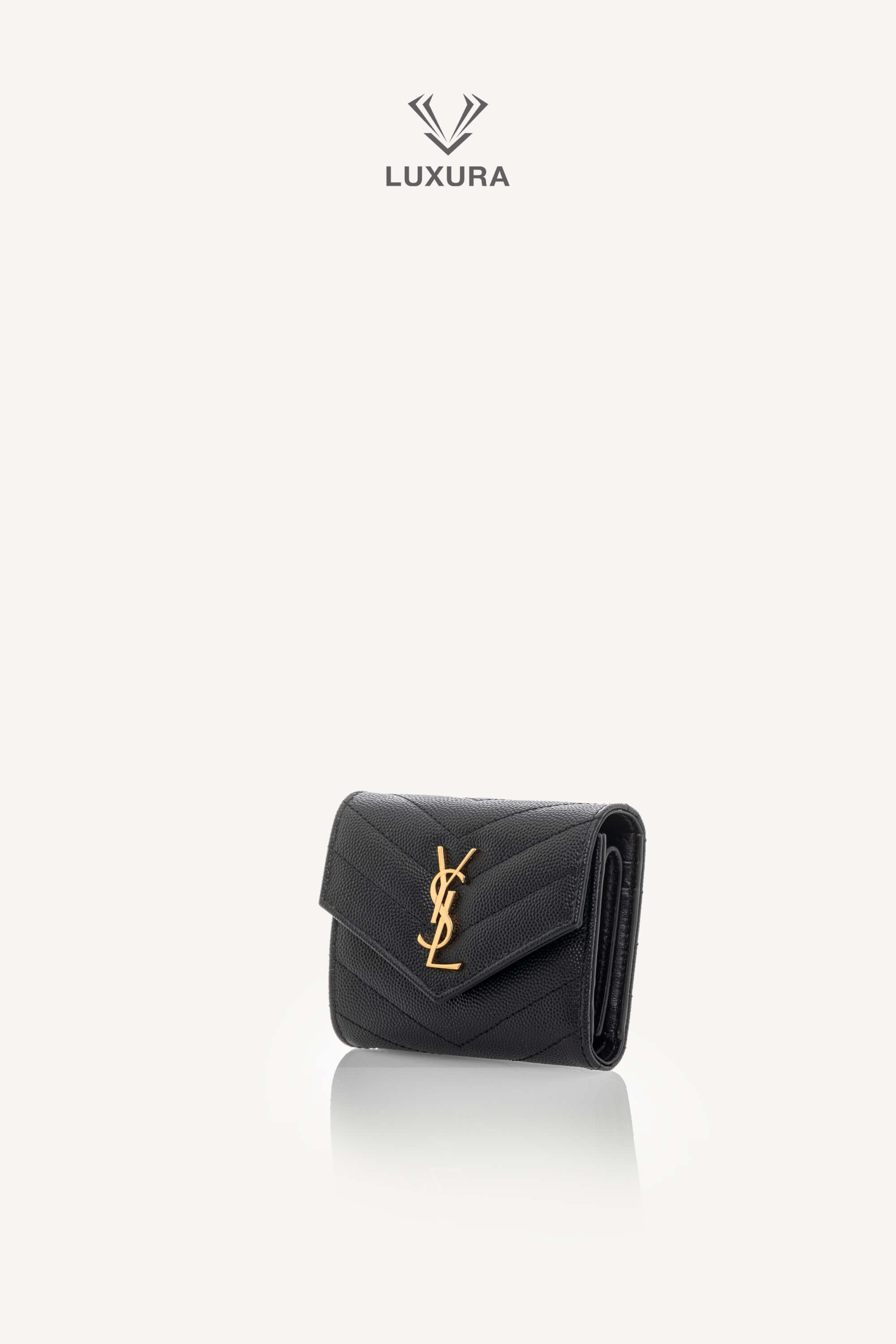 <span style="font-size: 10px;letter-spacing: .15em">BEST DEAL</span><br>            <strong>SAINT LAURENT</strong><br>            <div style="margin-top:10px;font-size:16px">Cassandre Matelasse Multi-Folder Wallet in Grain de Poudre Black Leather</div><br> - Image 6