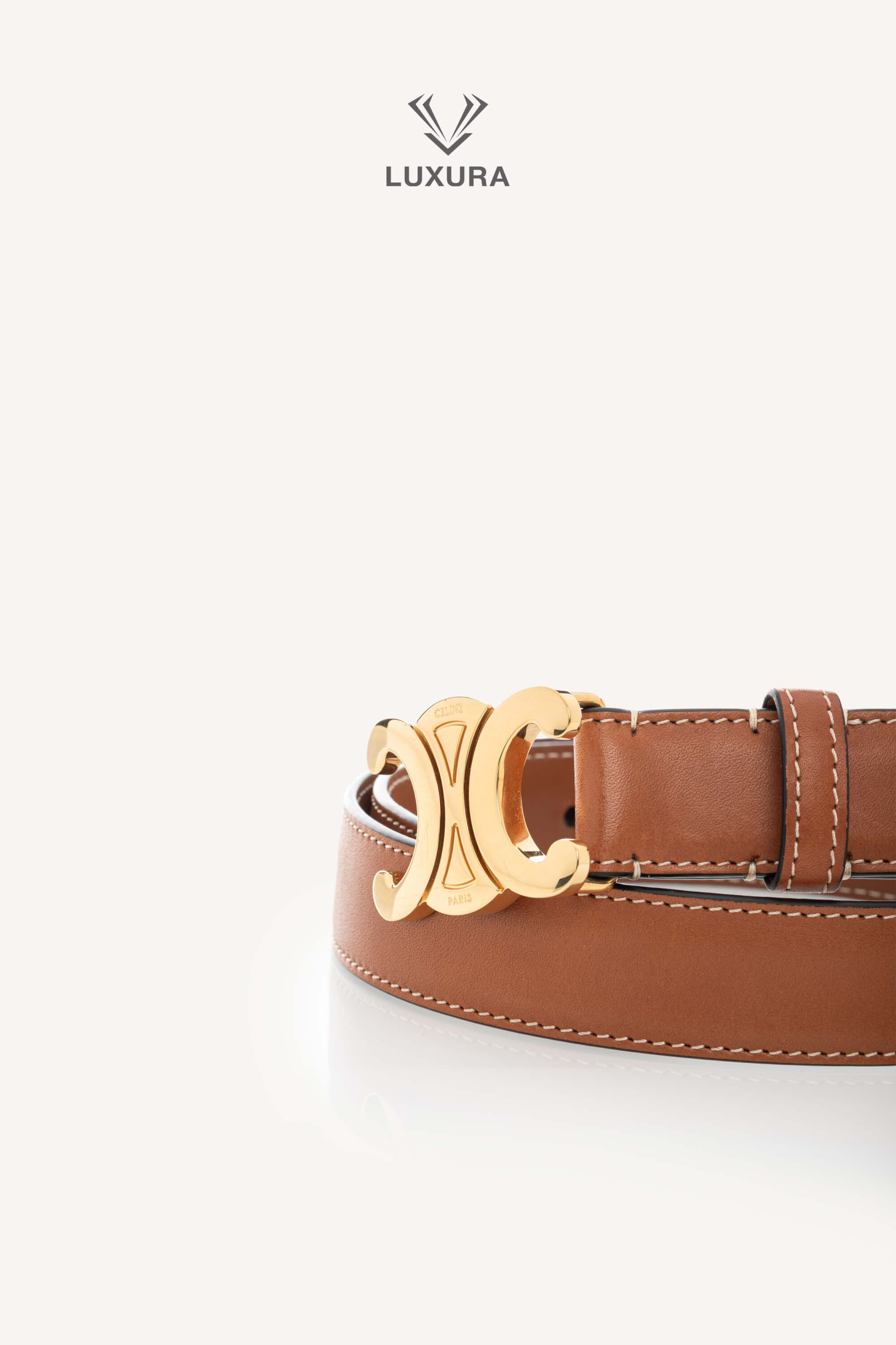 <span style="font-size: 10px;letter-spacing: .15em">BEST DEAL</span><br> <strong>CELINE</strong><br> <div style="margin-top:10px;font-size:16px">Triomphe Belt 25mm in Natural Calfskin 75</div><br> - Image 14