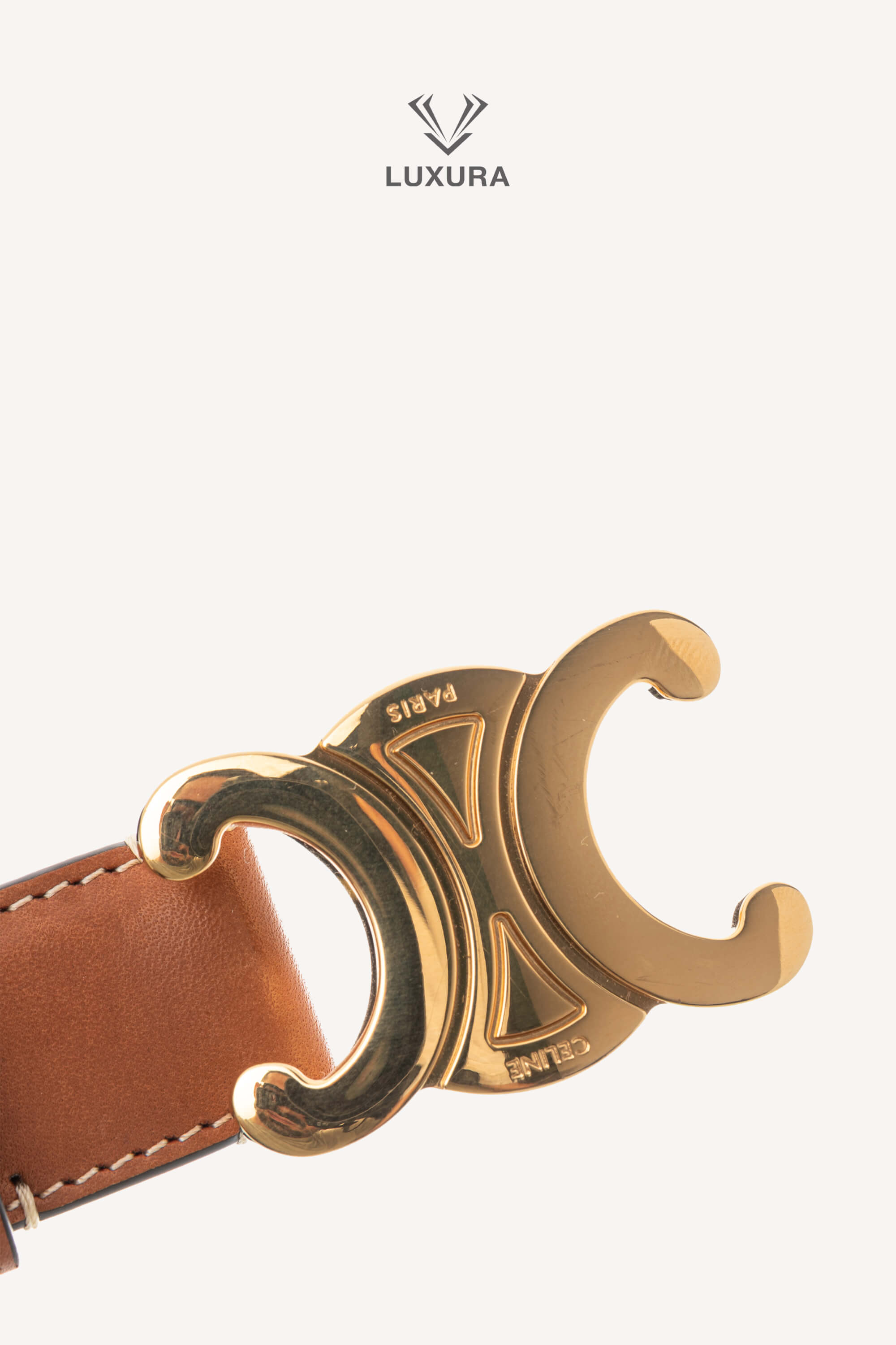 <span style="font-size: 10px;letter-spacing: .15em">BEST DEAL</span><br> <strong>CELINE</strong><br> <div style="margin-top:10px;font-size:16px">Triomphe Belt 25mm in Natural Calfskin 75</div><br> - Image 11
