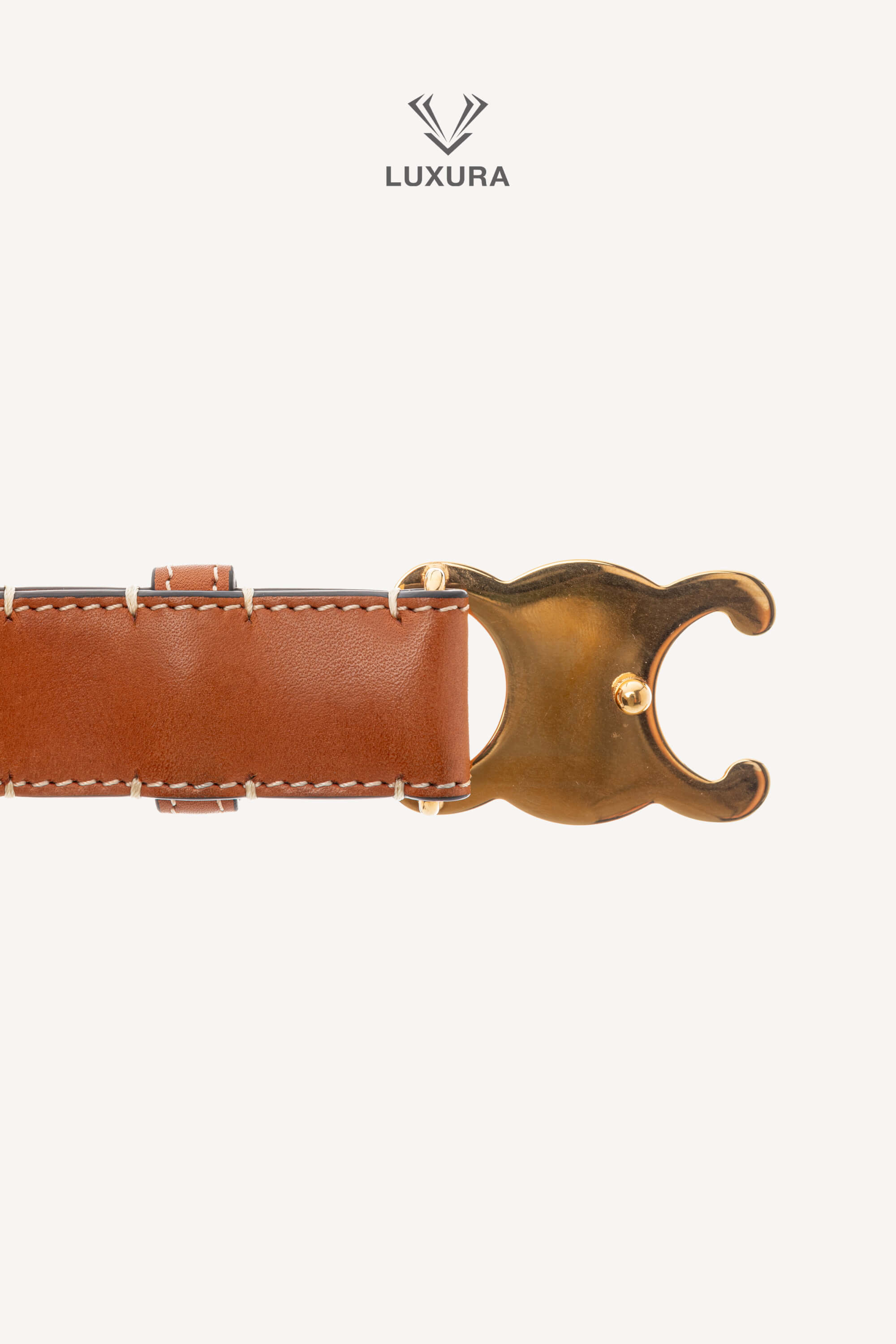 <span style="font-size: 10px;letter-spacing: .15em">BEST DEAL</span><br> <strong>CELINE</strong><br> <div style="margin-top:10px;font-size:16px">Triomphe Belt 25mm in Natural Calfskin 75</div><br> - Image 8