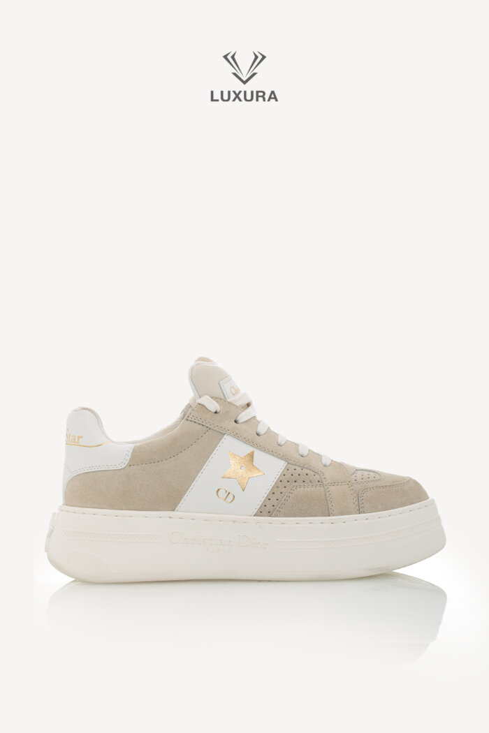 Set complet | Dior CHRISTIAN DIOR Suede Calfskin Dior Star Platform Sneaker Light Beige 36.5 | SSLEB00227378 | imagine 7