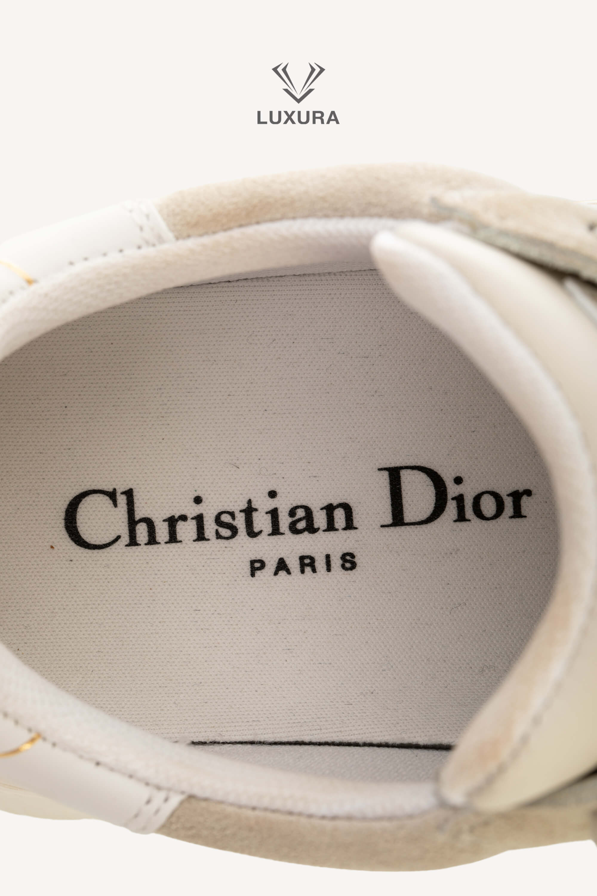 <span style="font-size: 10px;letter-spacing: .15em">HARD TO FIND</span><br> <strong>CHRISTIAN DIOR</strong><br> <div style="margin-top:10px;font-size:16px">Suede Calfskin Dior Star Platform Sneaker Light Beige 36.5</div><br> - Image 19