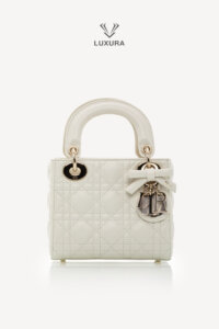 Genti de designeri pre-owned | DIOR Mini Lady Dior Bag with Chain Latte Cannage Lambskin