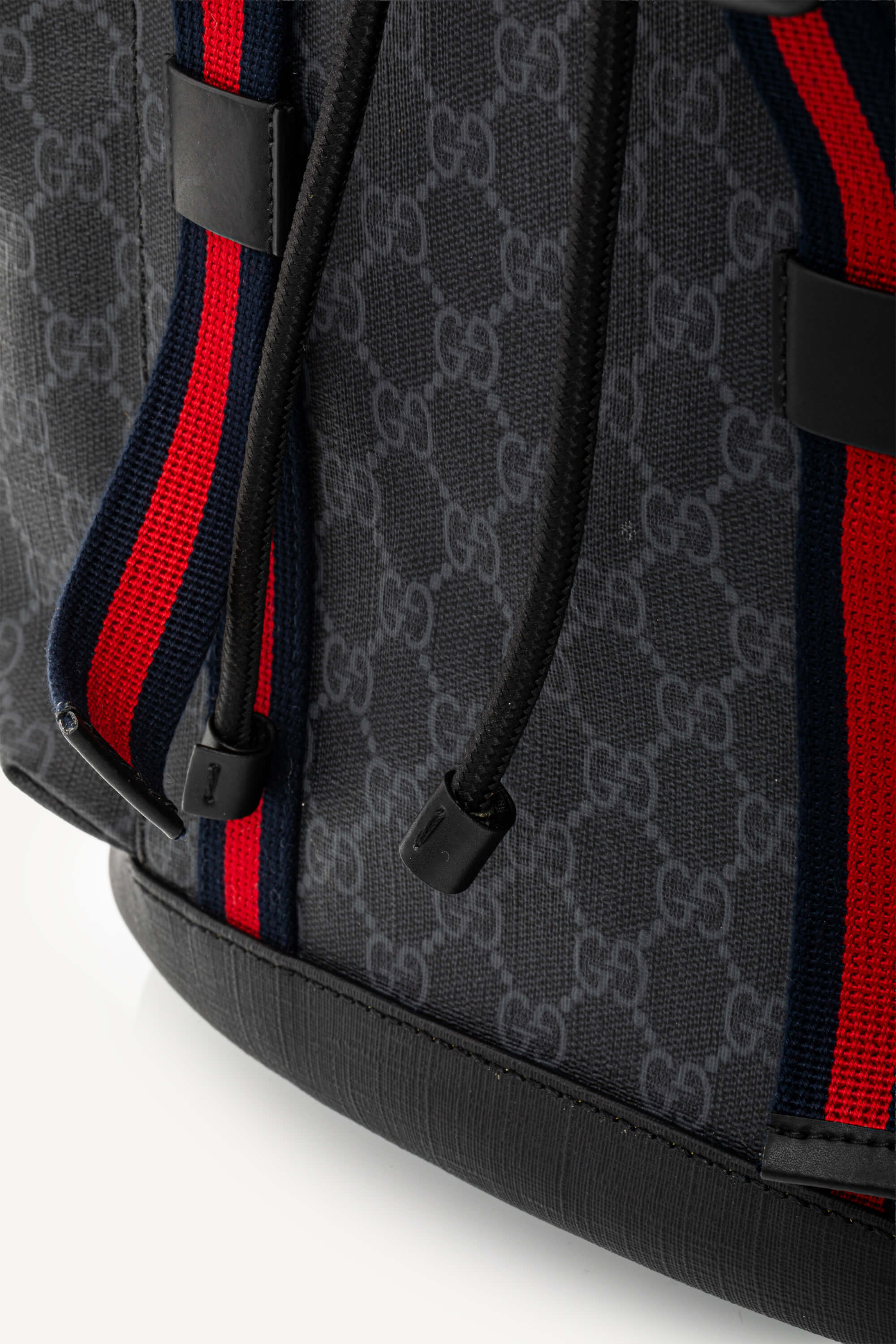 <span style="font-size: 10px;letter-spacing: .15em">BEST DEAL</span><br> <strong>GUCCI</strong><br> <div style="margin-top:10px;font-size:16px">Soft GG Supreme Monogram Calfskin Web Double Buckle Backpack Black</div><br> - Image 16