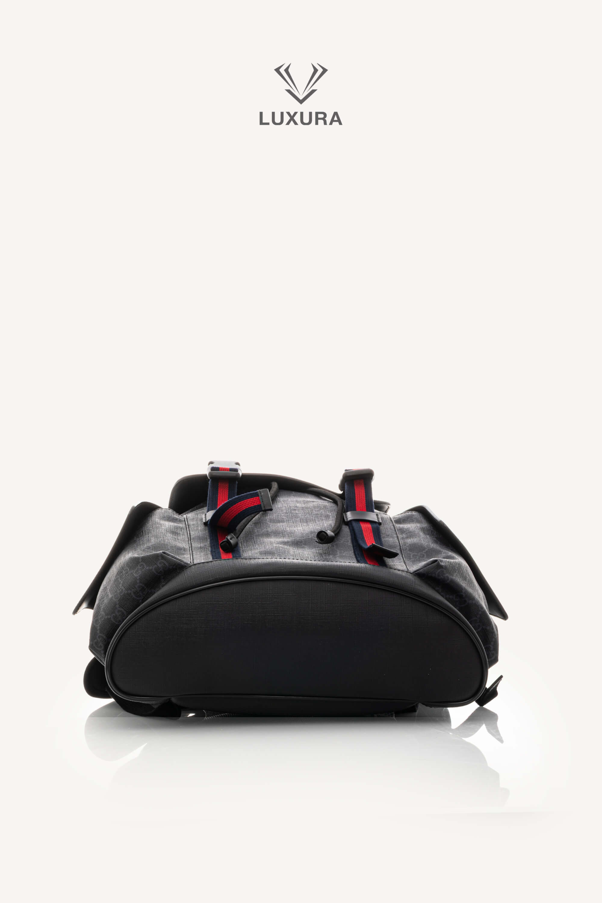 <span style="font-size: 10px;letter-spacing: .15em">BEST DEAL</span><br> <strong>GUCCI</strong><br> <div style="margin-top:10px;font-size:16px">Soft GG Supreme Monogram Calfskin Web Double Buckle Backpack Black</div><br> - Image 23
