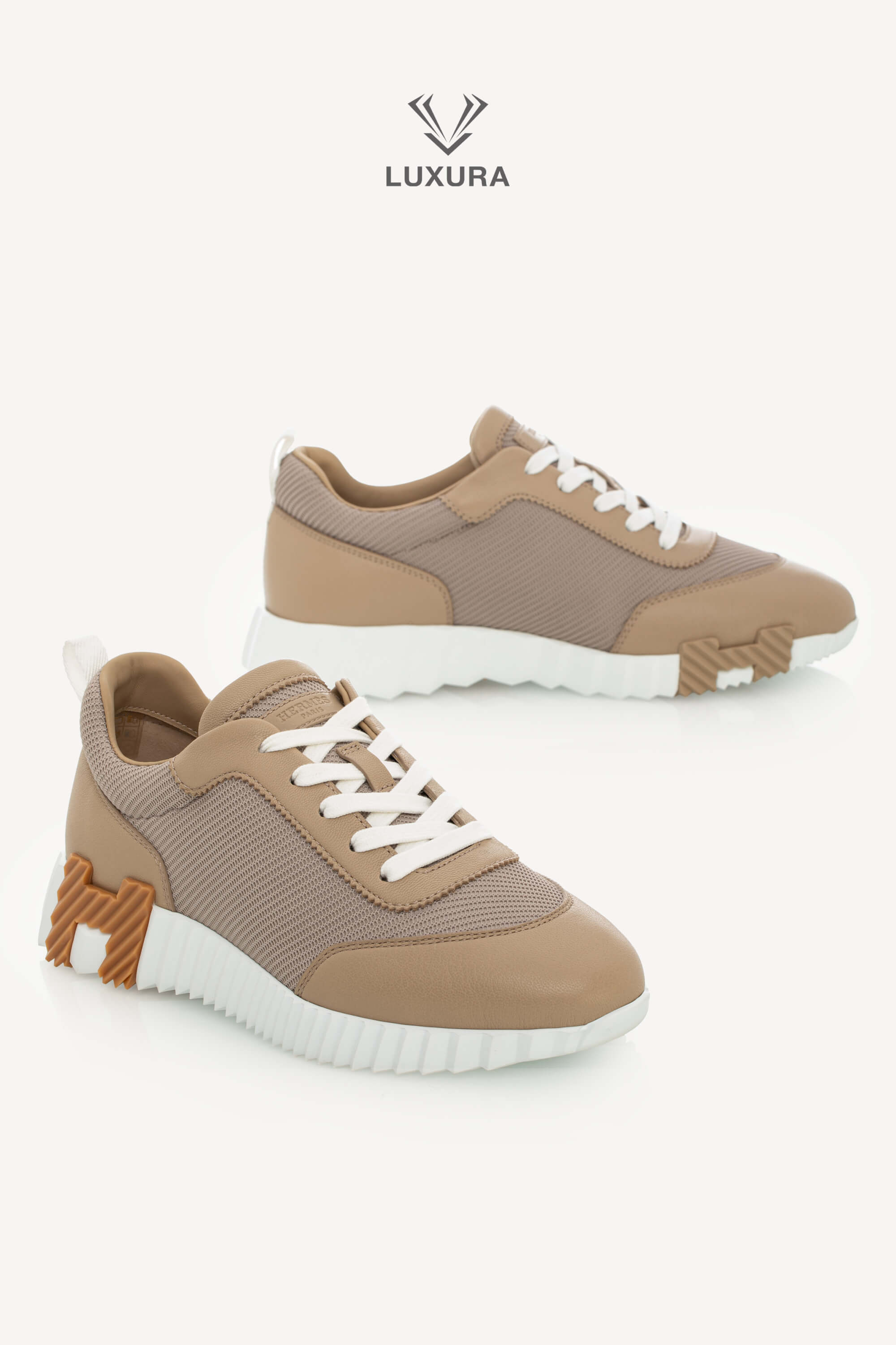 Luxura Boutique | Hermes Bouncing Sneaker Beige Lin 39 | SSLEB00227320 | imagine 4