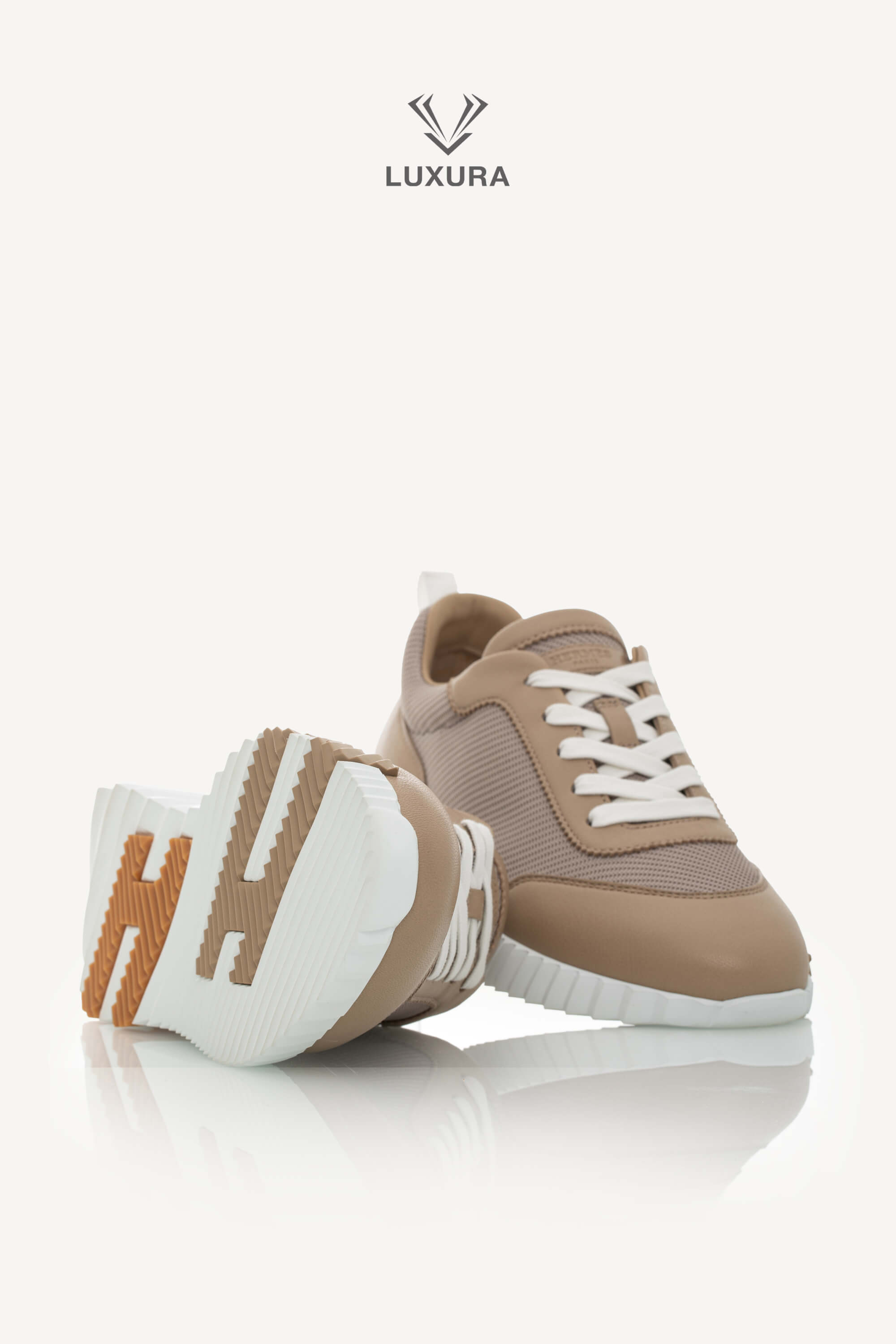 Luxura Boutique | Hermes Bouncing Sneaker Beige Lin 39 | SSLEB00227320 | imagine 24