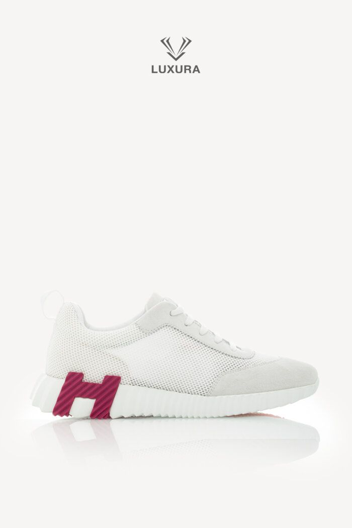 Special | Hermes Bouncing Sneaker Textured Mesh and Suede Goatskin White 40 | SSLEB00227315 | imagine 9