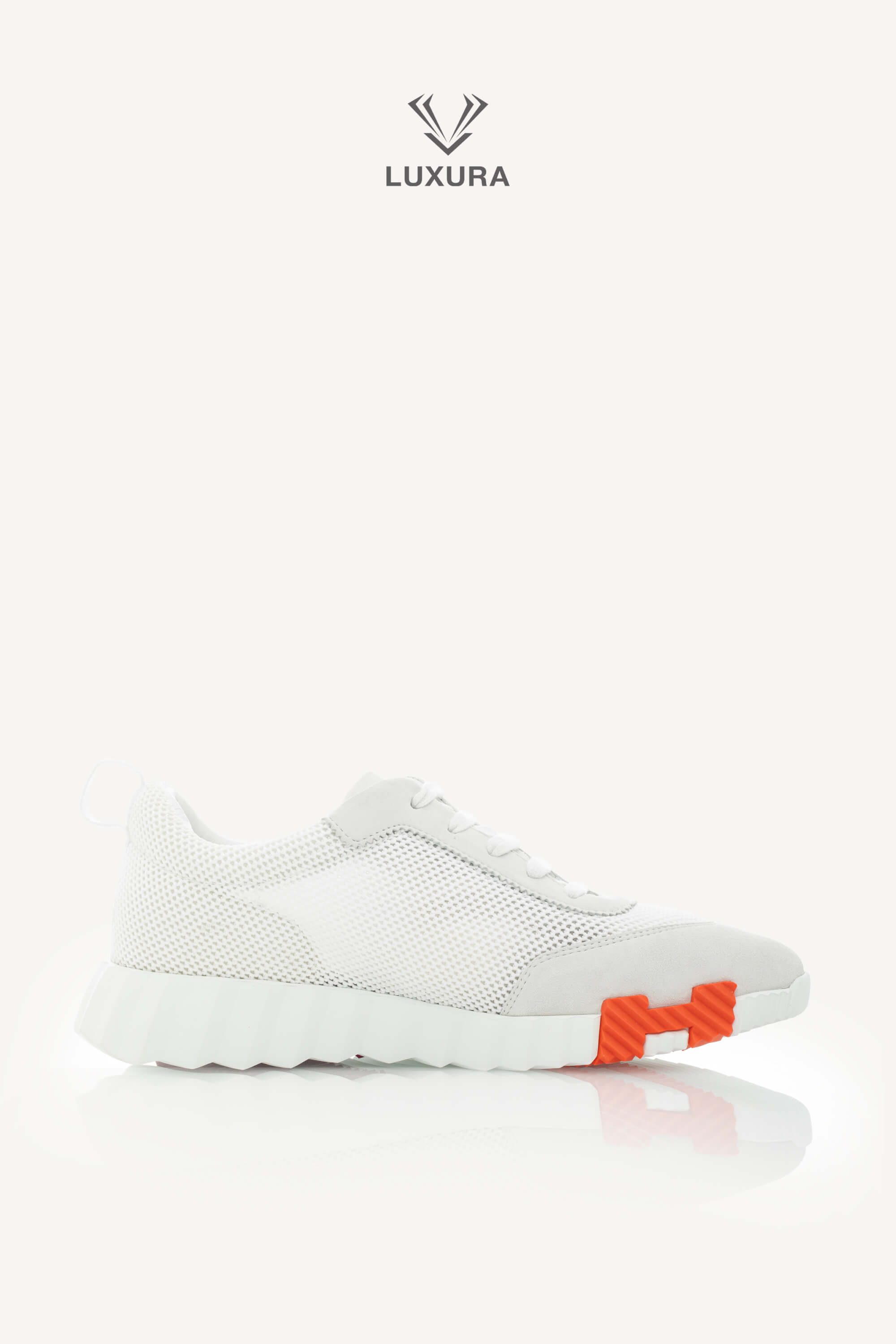 Special | Hermes Bouncing Sneaker Textured Mesh and Suede Goatskin White 40 | SSLEB00227315 | imagine 8