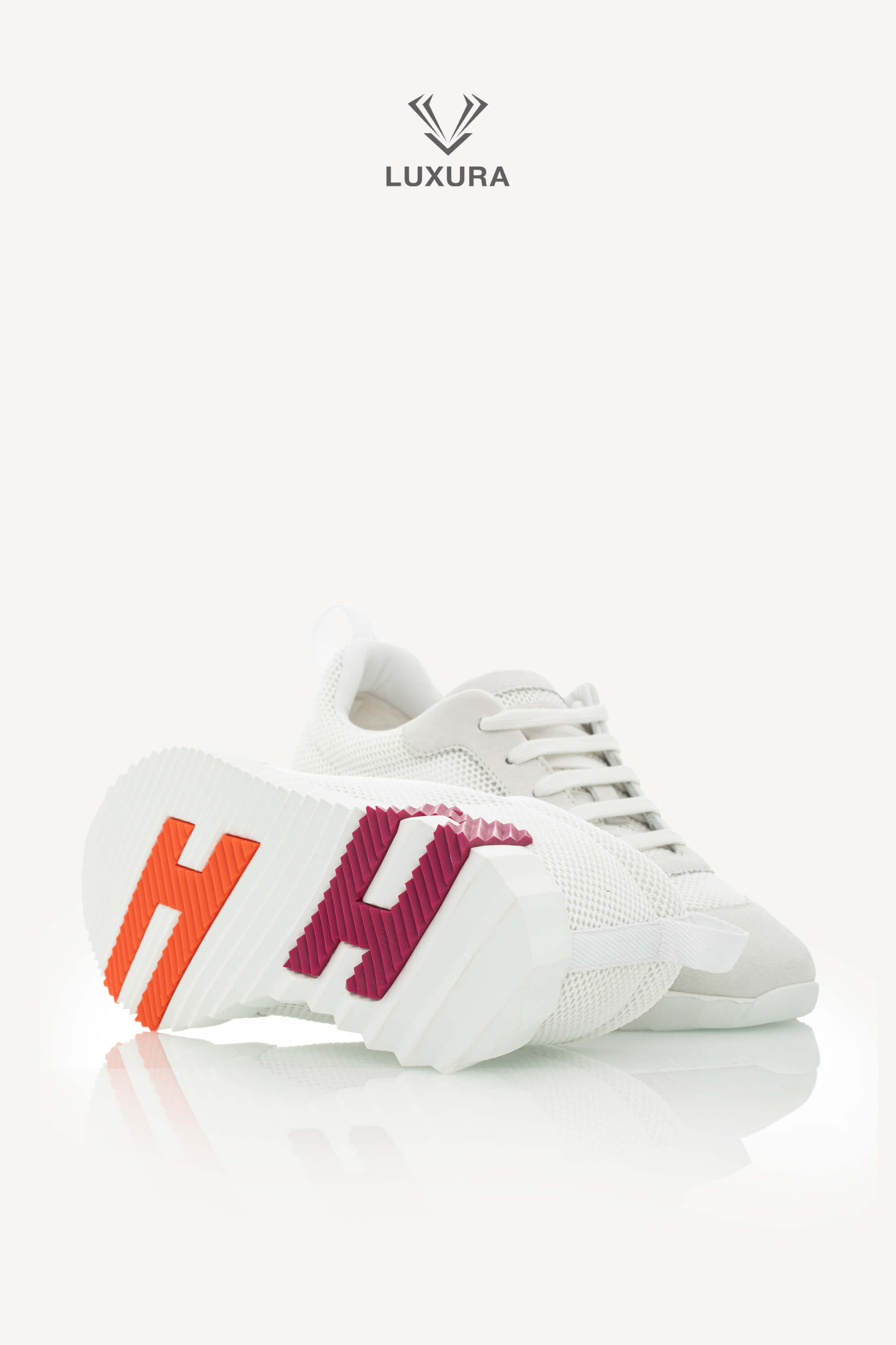 Special | Hermes Bouncing Sneaker Textured Mesh and Suede Goatskin White 40 | SSLEB00227315 | imagine 21