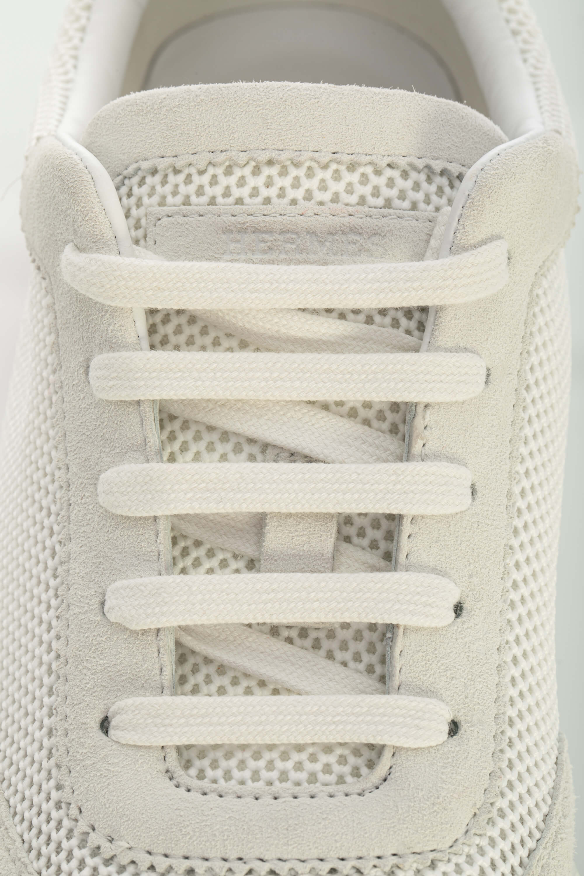 Special | Hermes Bouncing Sneaker Textured Mesh and Suede Goatskin White 40 | SSLEB00227315 | imagine 12