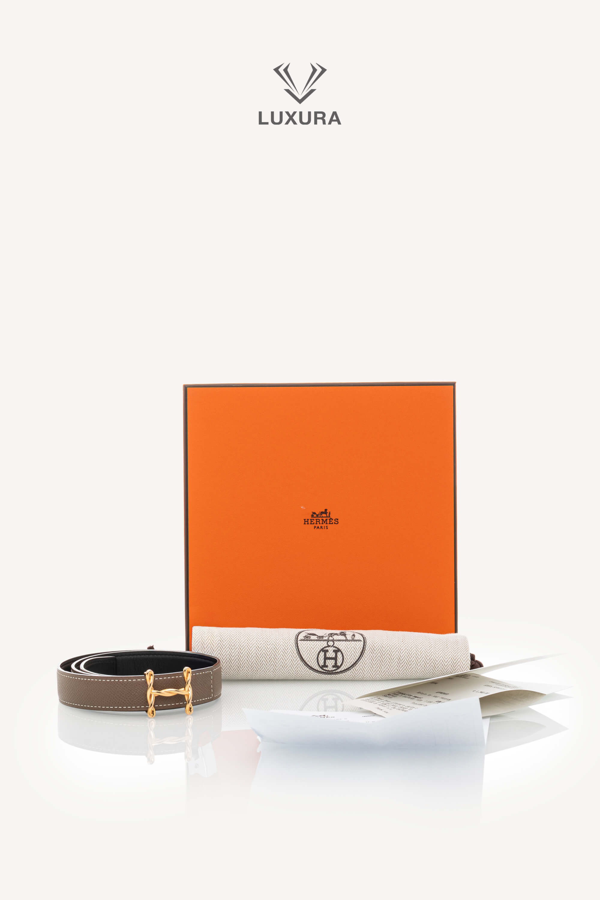 <span style="font-size: 10px;letter-spacing: .15em">HARD TO FIND</span><br> <strong>HERMES</strong><br> <div style="margin-top:10px;font-size:16px">H Torsade Belt Buckle Reversible Leather Strap 24mm Noir Etoupe 70 cm</div><br> - Image 2
