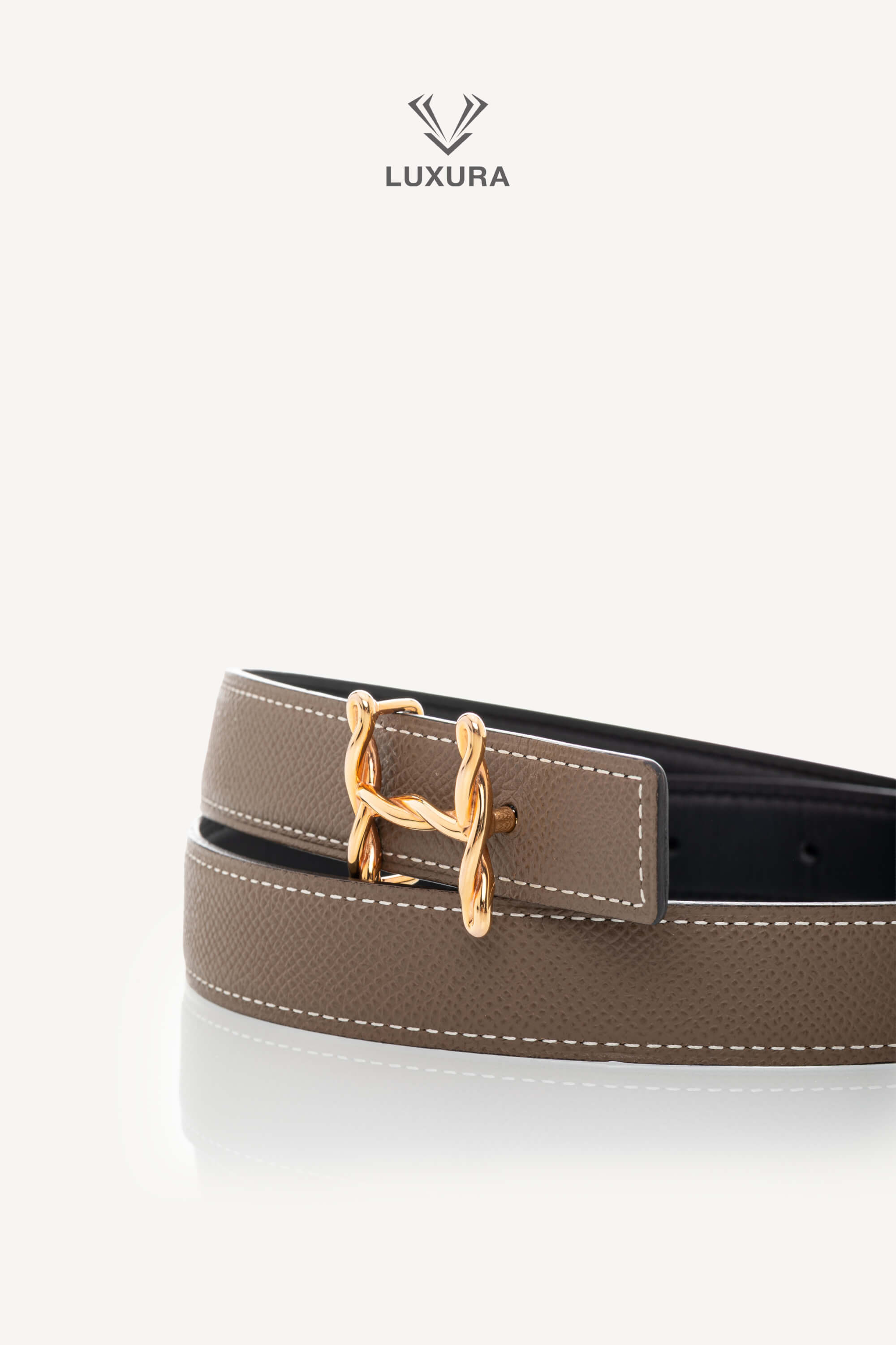 <span style="font-size: 10px;letter-spacing: .15em">HARD TO FIND</span><br> <strong>HERMES</strong><br> <div style="margin-top:10px;font-size:16px">H Torsade Belt Buckle Reversible Leather Strap 24mm Noir Etoupe 70 cm</div><br> - Image 6