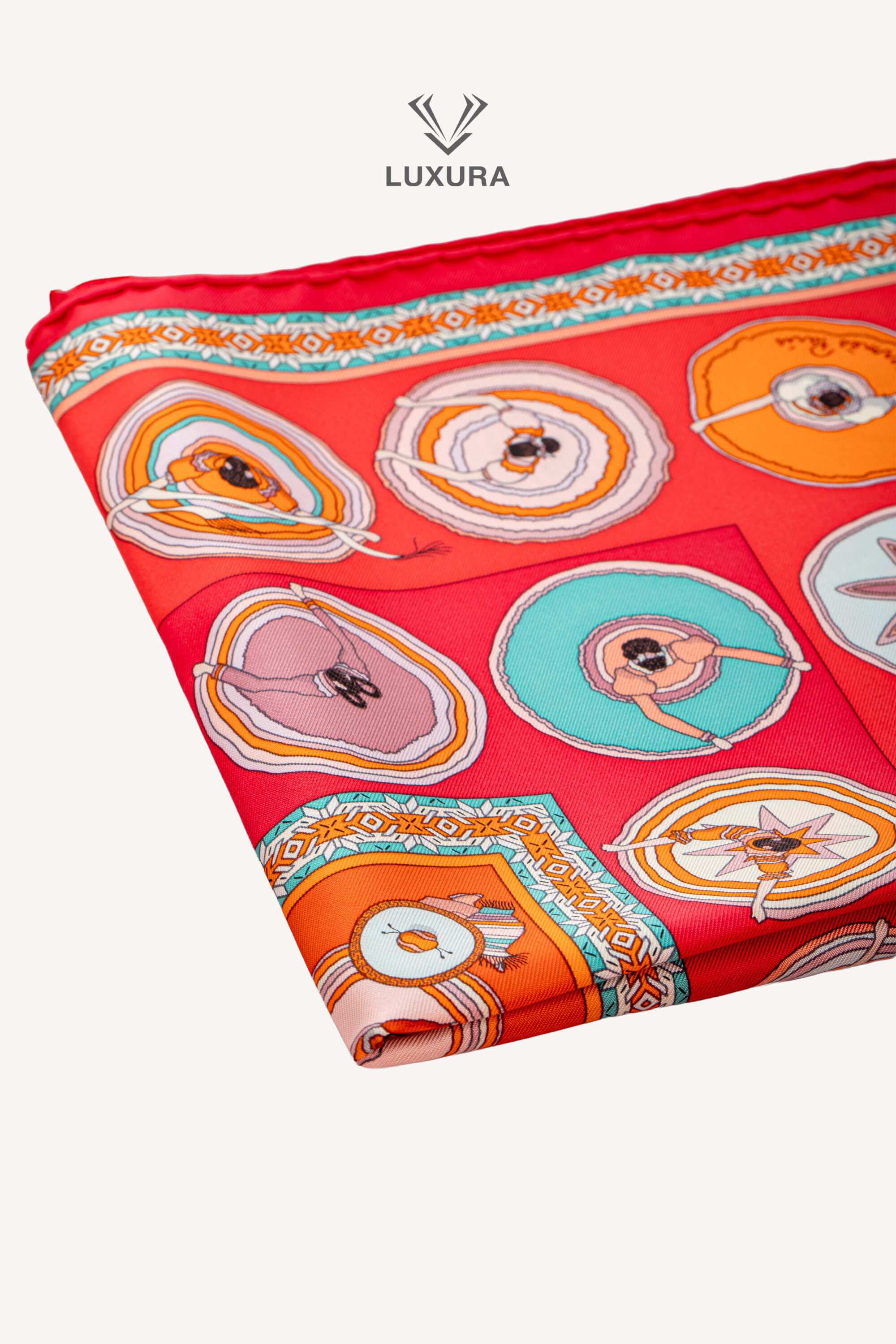 All day every day | Hermes Silk Belles Du Mexique Scarf 45 Framboise-Orange-Vert | ACLEB00226677 | imagine 2