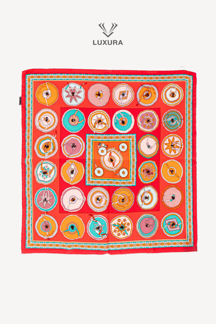 All day every day | Hermes Silk Belles Du Mexique Scarf 45 Framboise-Orange-Vert | ACLEB00226677 | imagine 4