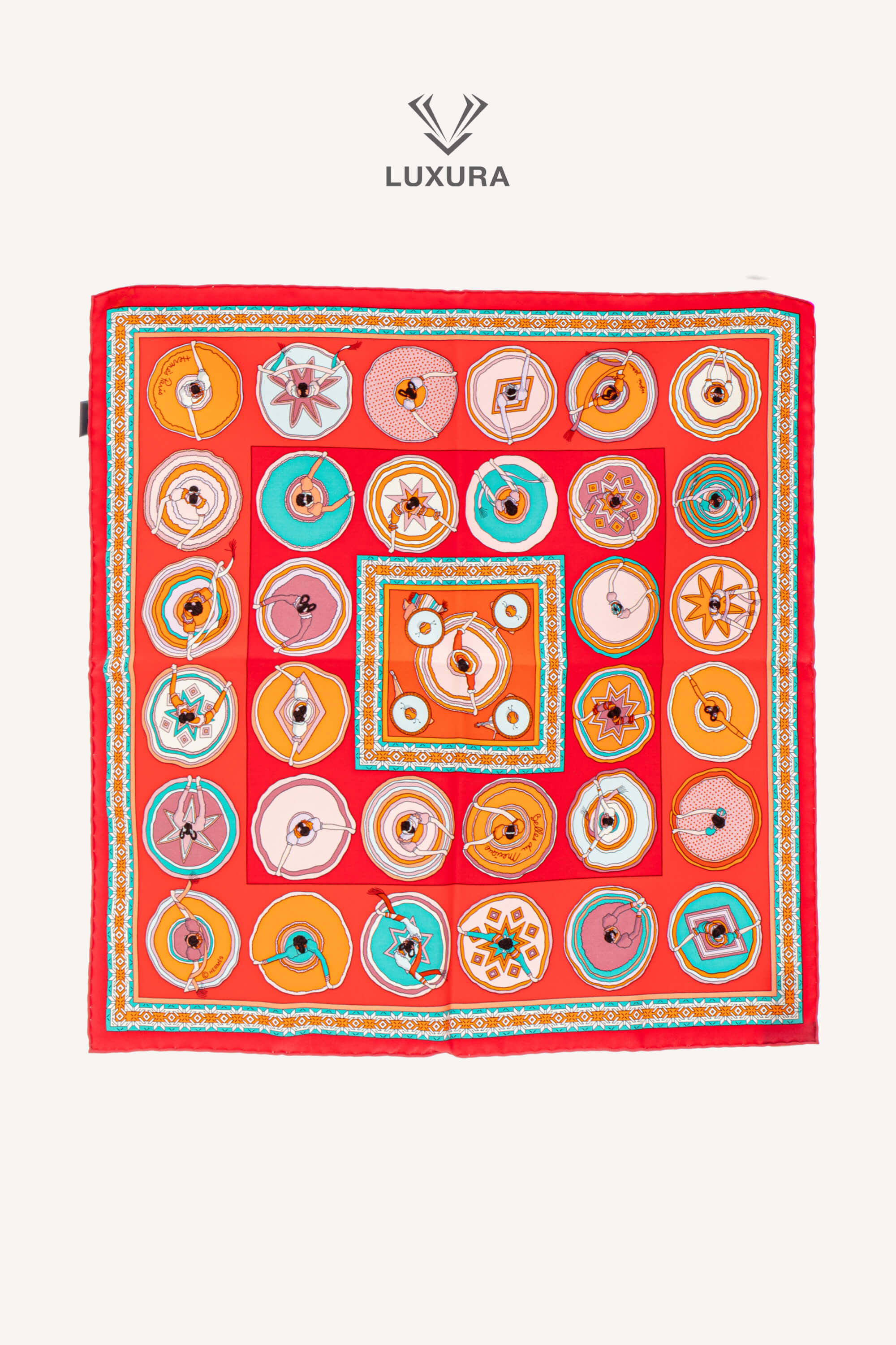 All day every day | Hermes Silk Belles Du Mexique Scarf 45 Framboise-Orange-Vert | ACLEB00226677 | imagine 4