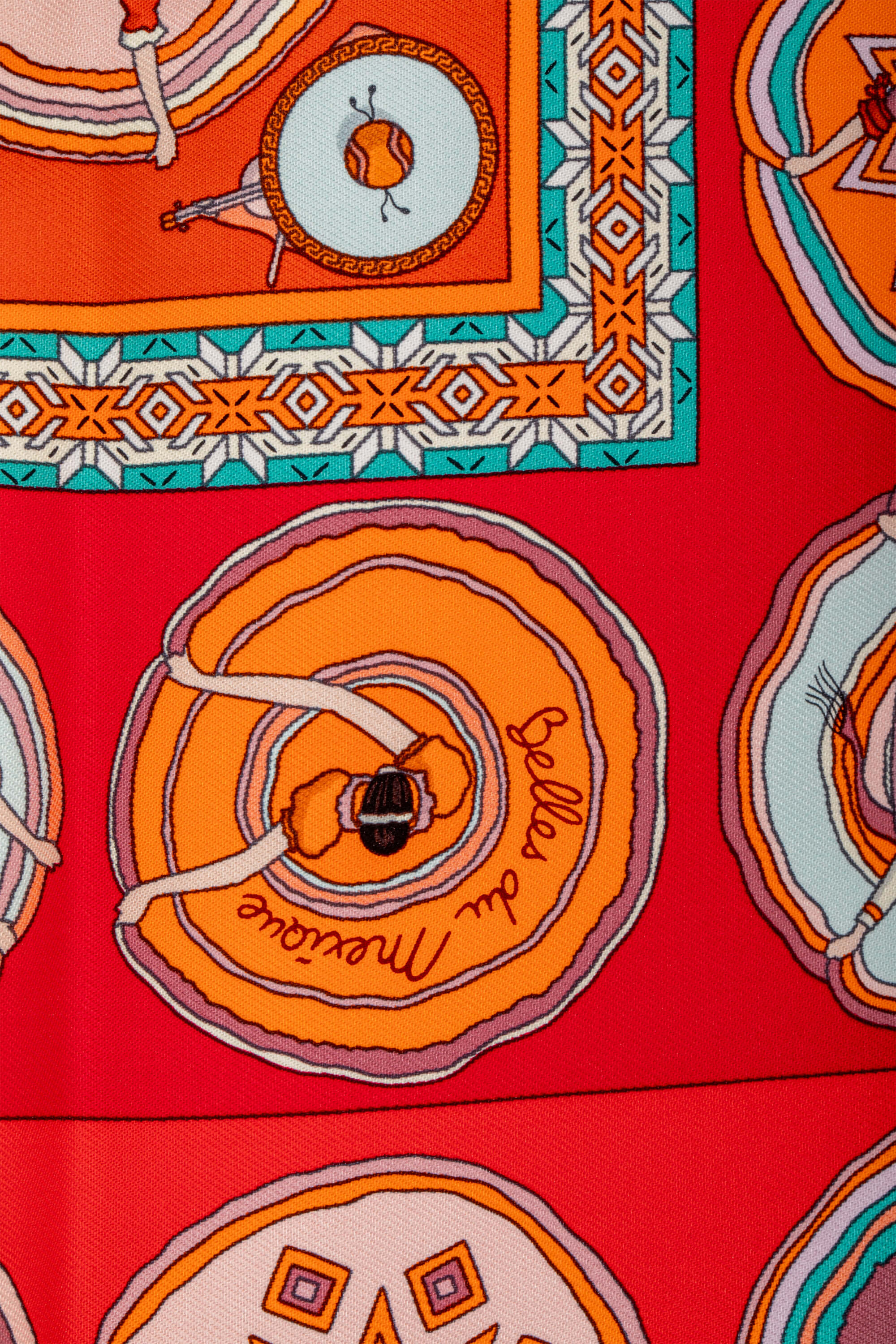 All day every day | Hermes Silk Belles Du Mexique Scarf 45 Framboise-Orange-Vert | ACLEB00226677 | imagine 6
