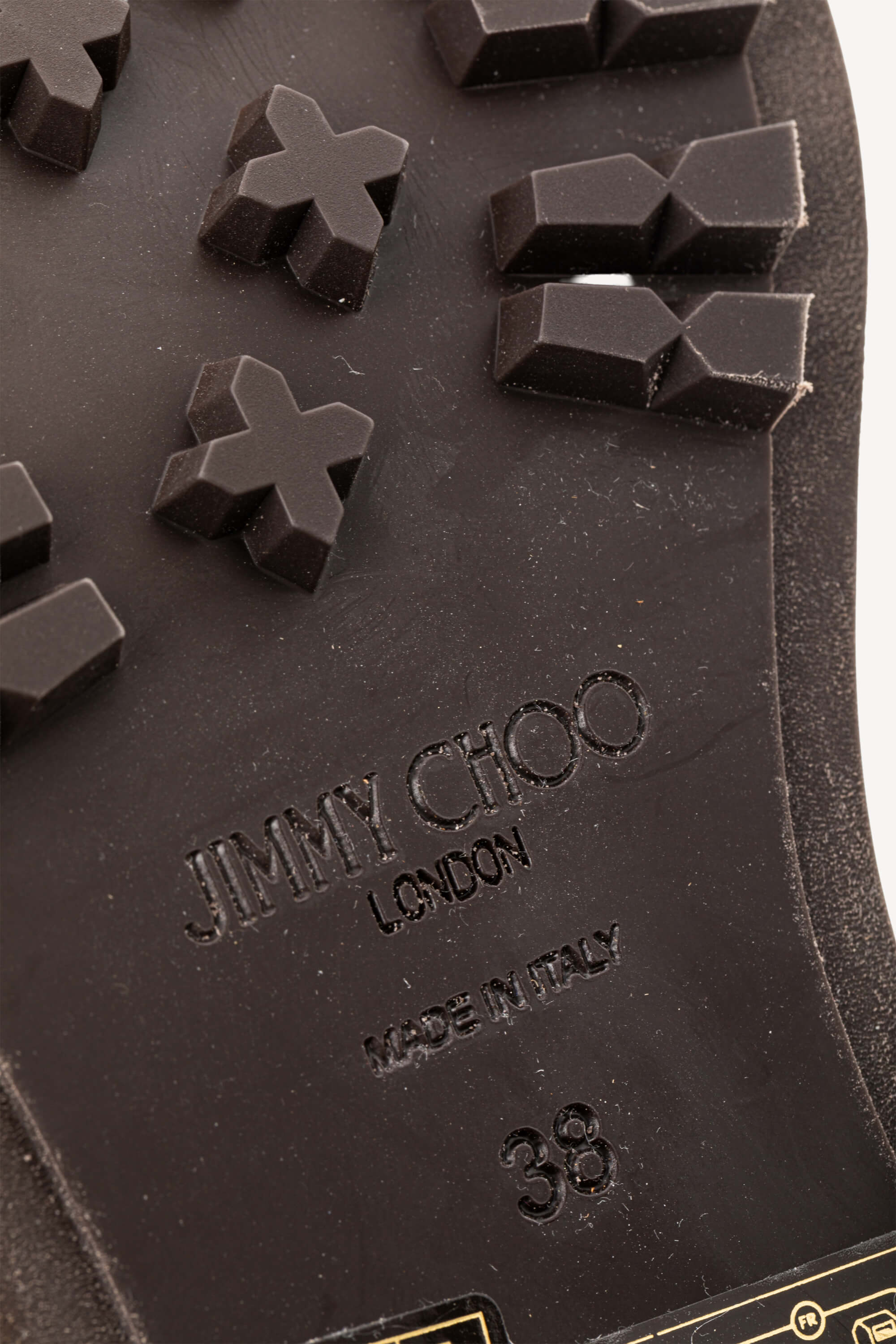 <span style="font-size: 10px;letter-spacing: .15em">BEST DEAL</span><br> <strong>JIMMY CHOO</strong><br> <div style="margin-top:10px;font-size:16px">Rosabel Suede Combat Boots Brown 38</div><br> - Image 21