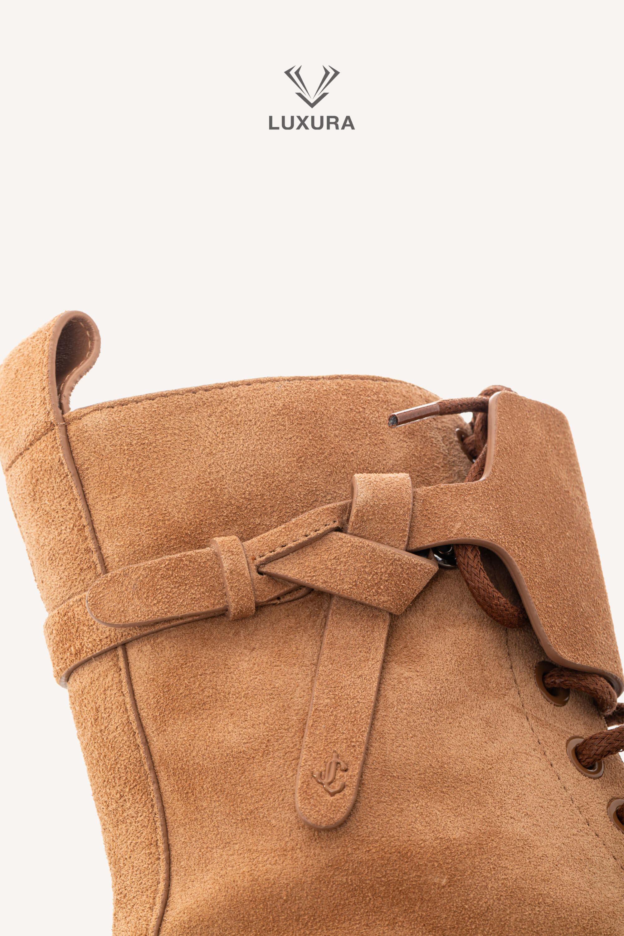 <span style="font-size: 10px;letter-spacing: .15em">BEST DEAL</span><br> <strong>JIMMY CHOO</strong><br> <div style="margin-top:10px;font-size:16px">Rosabel Suede Combat Boots Brown 38</div><br> - Image 10