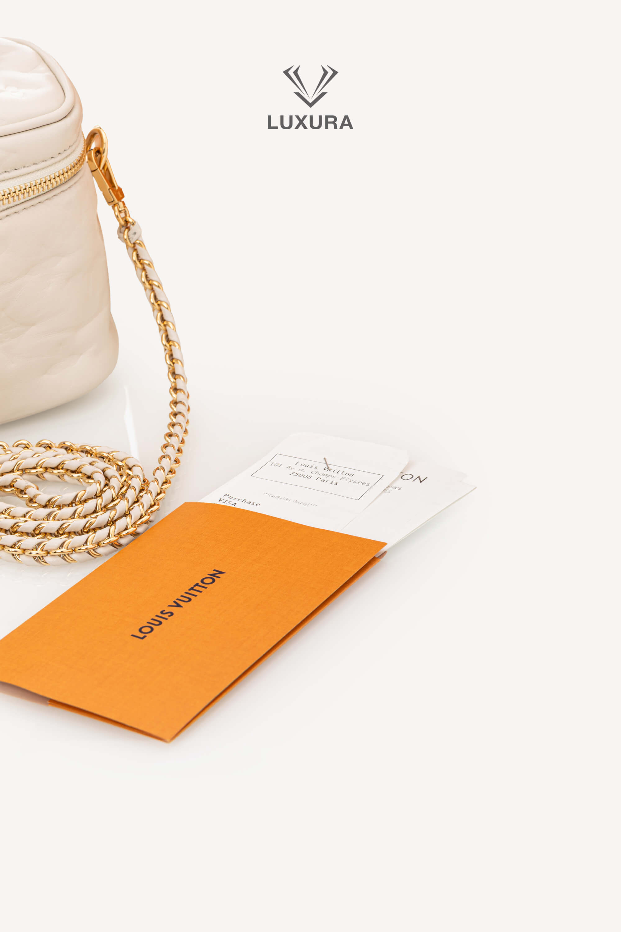 <span style="font-size: 10px;letter-spacing: .15em">HARD TO FIND</span><br> <strong>LOUIS VUITTON</strong><br> <div style="margin-top:10px;font-size:16px">Vanity PM Beige M25219</div><br> - Image 3
