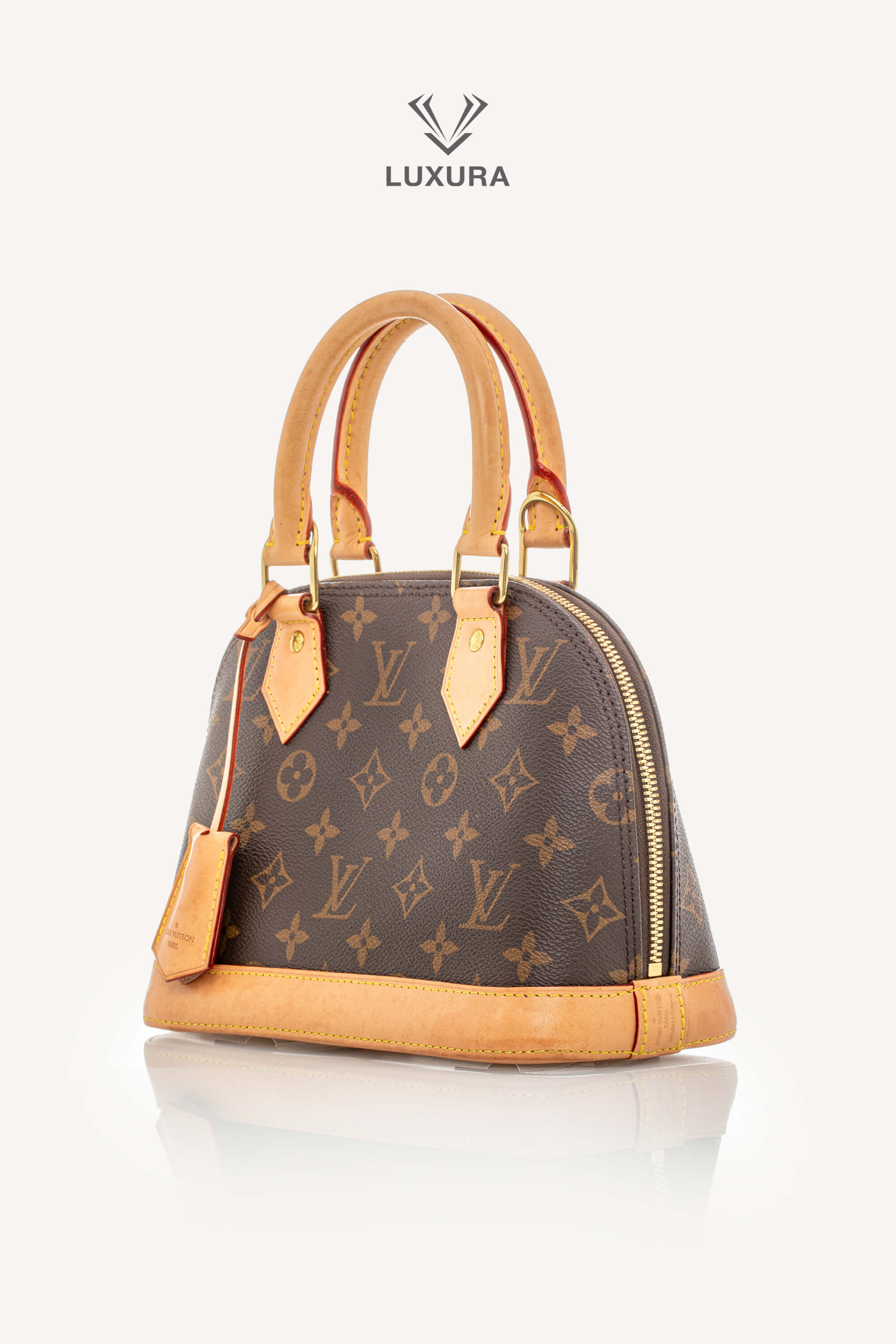 <span style="font-size: 10px;letter-spacing: .15em">BEST DEAL</span><br> <strong>LOUIS VUITTON</strong><br> <div style="margin-top:10px;font-size:16px">Alma BB Monogram Canvas M46990</div><br> - Image 7