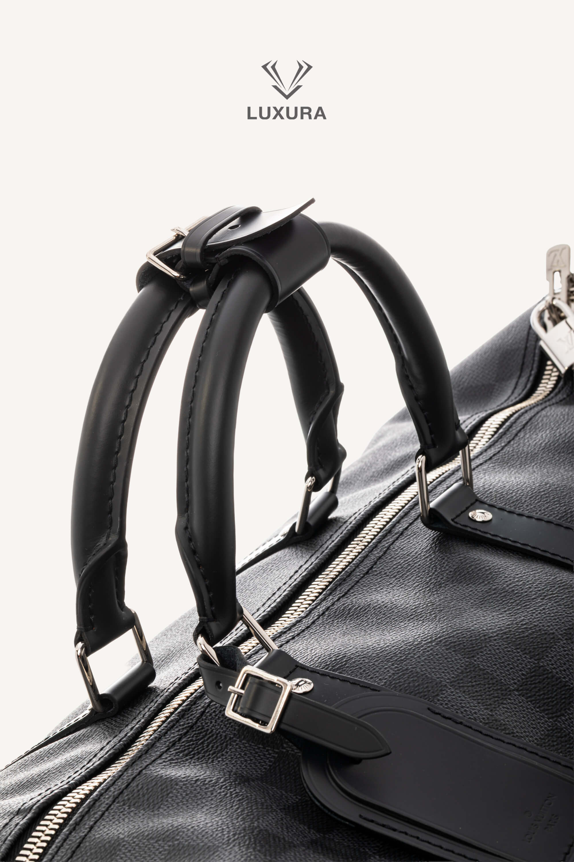 <span style="font-size: 10px;letter-spacing: .15em">BEST DEAL</span><br> <strong>LOUIS VUITTON</strong><br> <div style="margin-top:10px;font-size:16px">Damier Graphite Canvas Keepall Bandouliere 55 N41413</div><br> - Image 10