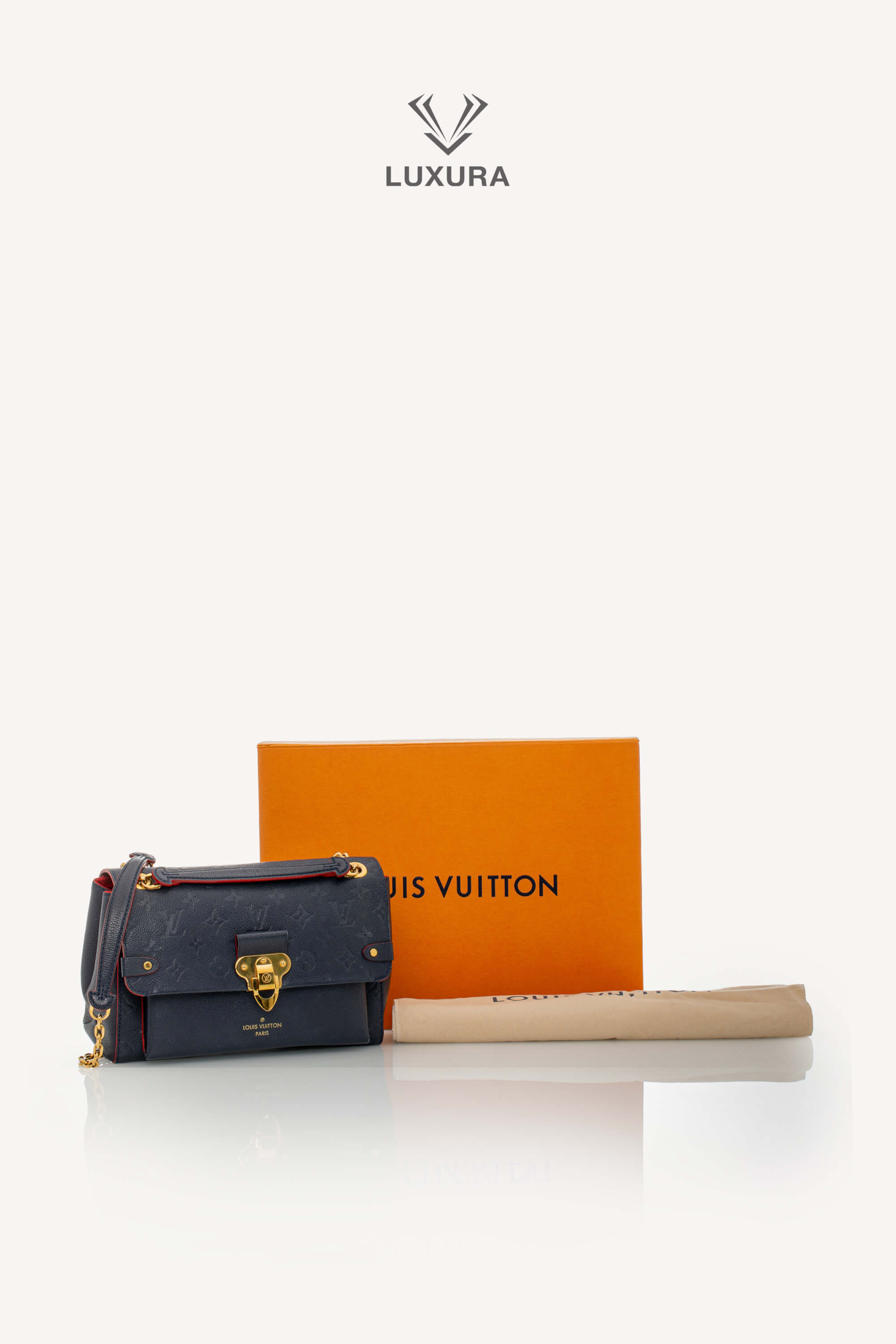 <span style="font-size: 10px;letter-spacing: .15em">HARD TO FIND</span><br> <strong>LOUIS VUITTON</strong><br> <div style="margin-top:10px;font-size:16px">Empreinte Vavin PM Marine Rouge M52271</div><br> - Image 2