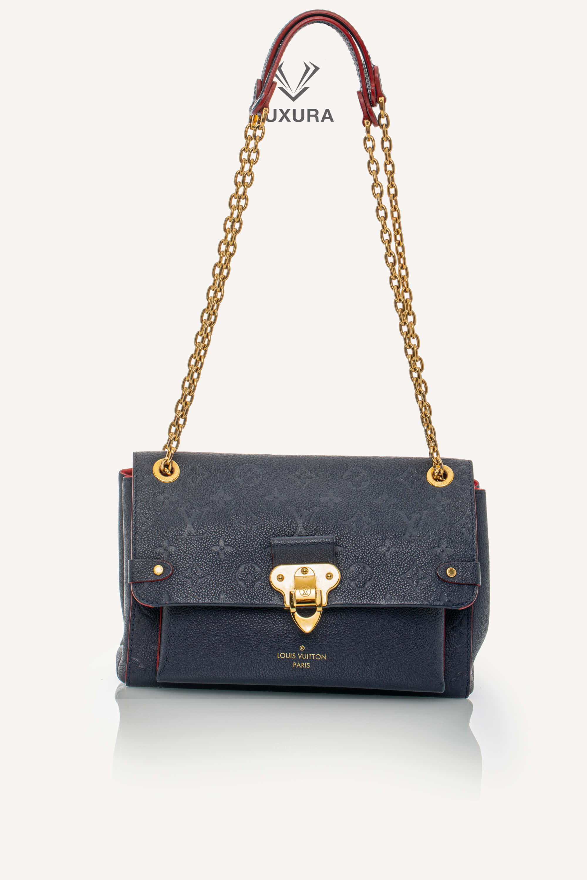 <span style="font-size: 10px;letter-spacing: .15em">HARD TO FIND</span><br> <strong>LOUIS VUITTON</strong><br> <div style="margin-top:10px;font-size:16px">Empreinte Vavin PM Marine Rouge M52271</div><br> - Image 4