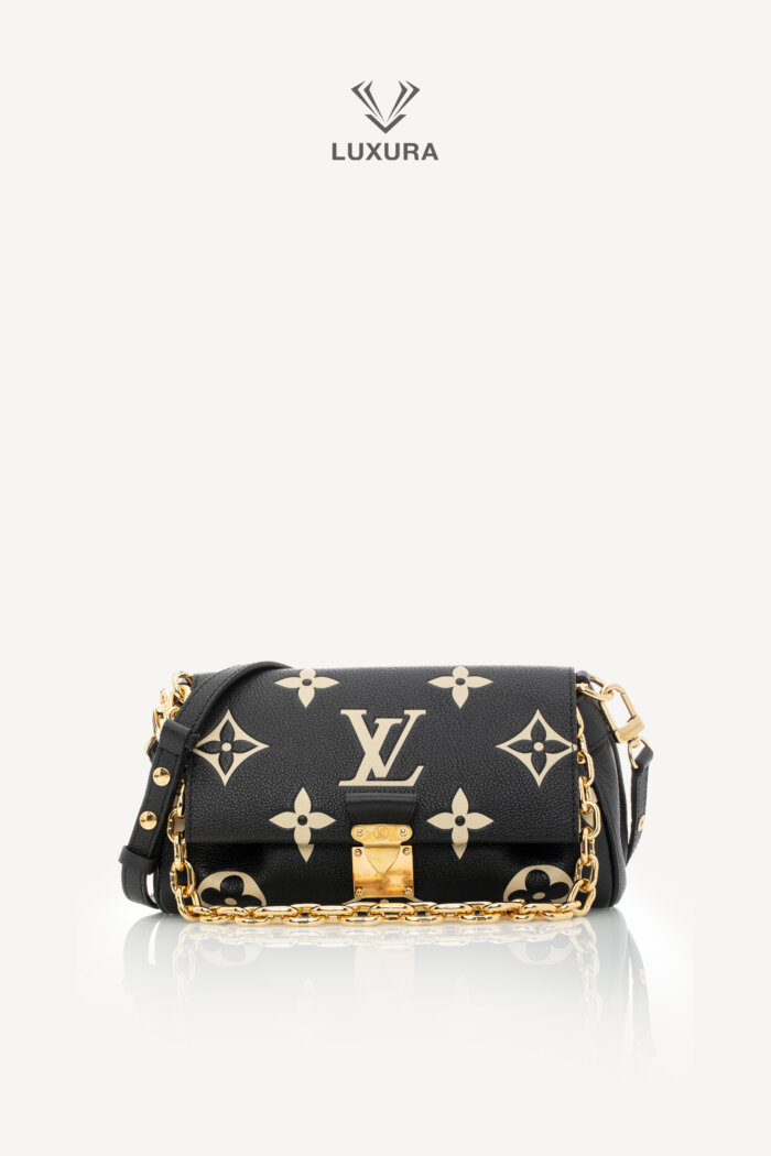 WeLove | Louis Vuitton Favorite Bag Bicolor Monogram Empreinte Leather Black Beige | HBLEB00227406 | imagine 4